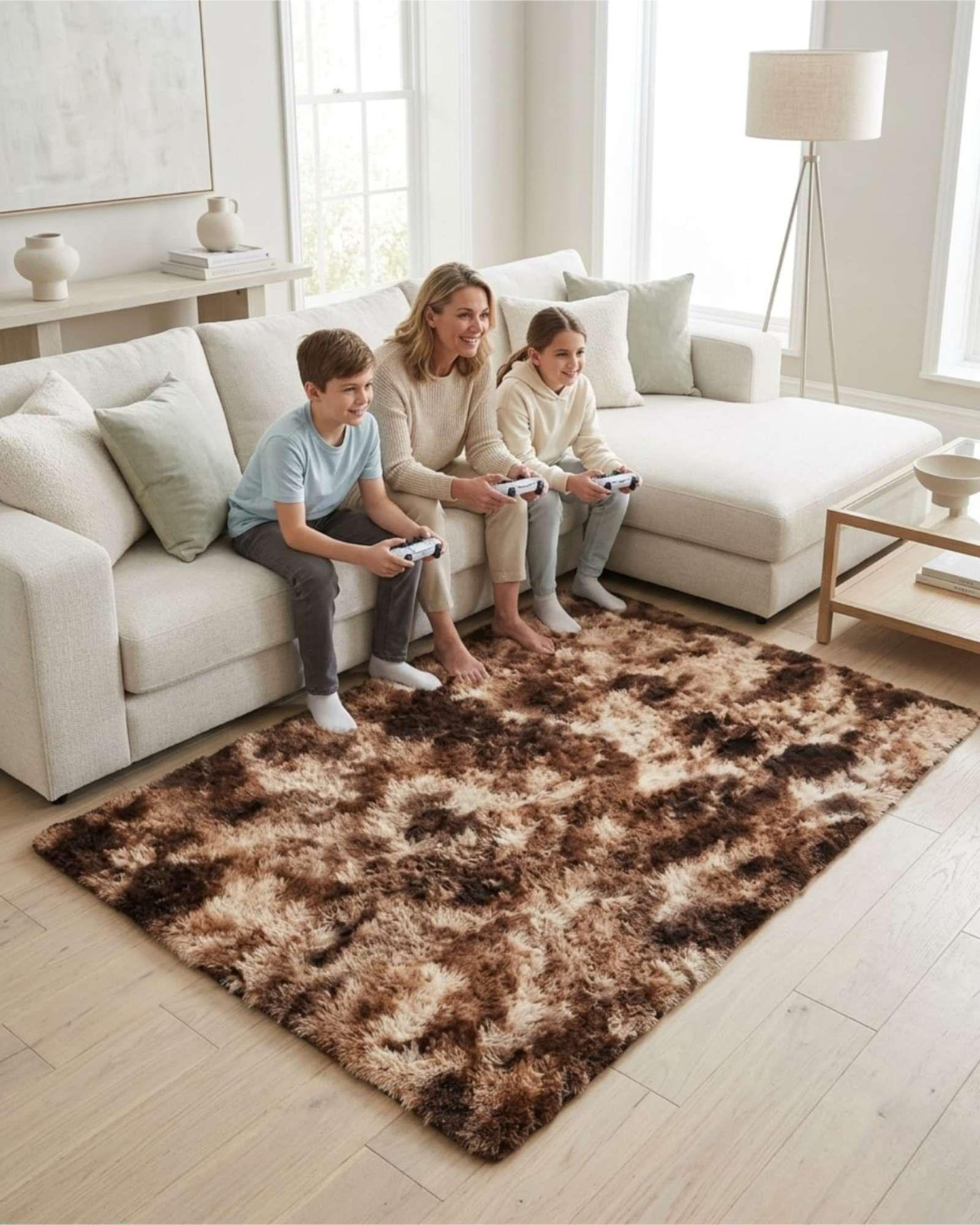 Alfombra Shaggy Peluda Extra Suave VERANO / INVIERNO 240 x 200 cm  -01-2