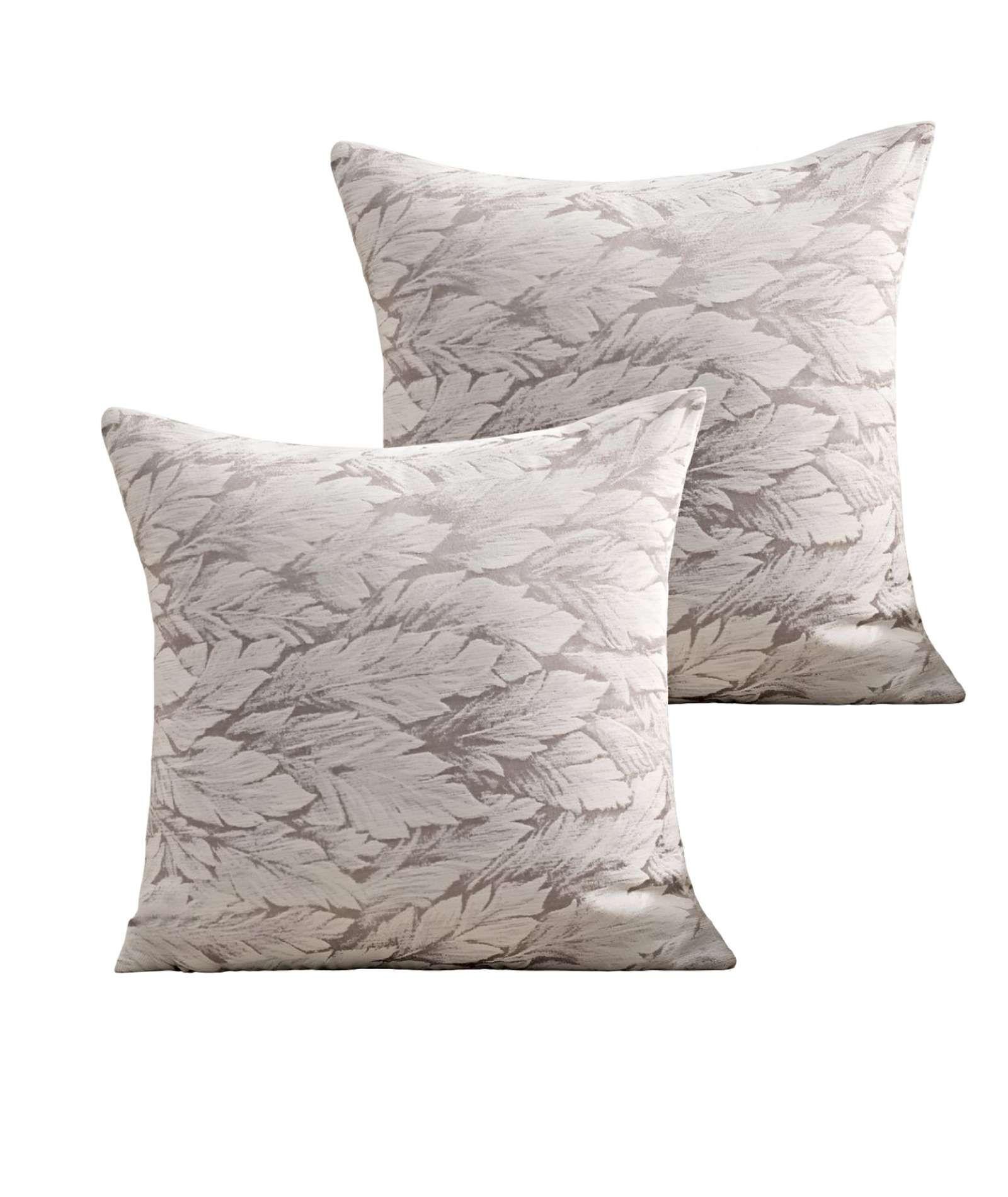 JUEGO DE 2 FUNDAS DE COJINES DISEÑO HOJA 45CM X 45 CM A-0