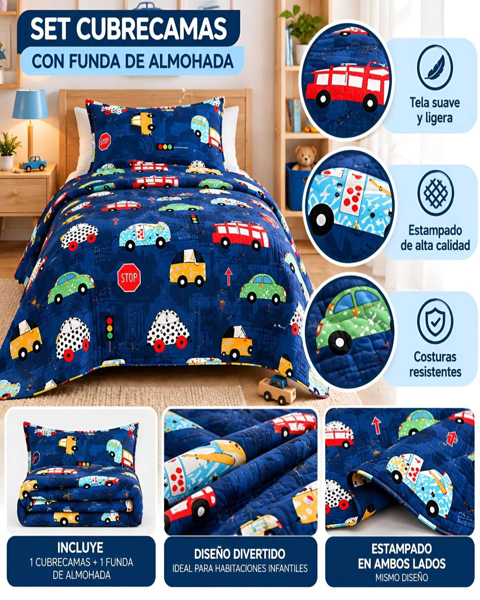 Cubrecamas Quilt de Verano Plaza y Media con Funda 03-5