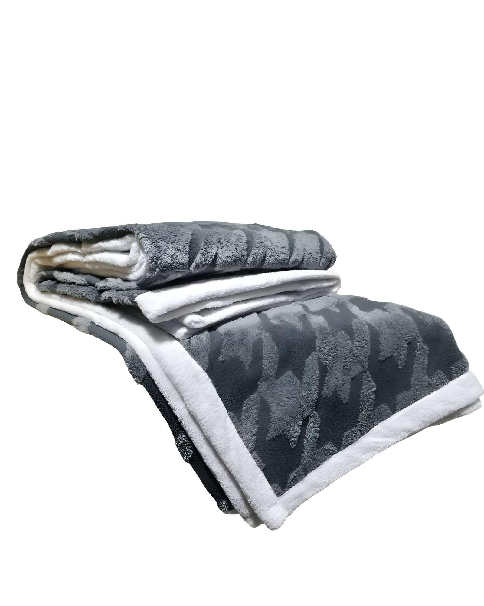 FRAZADA CON CHIPORRO TODAS LAS TEMPORADAS 2 PLAZAS GRIS OSCURO-0