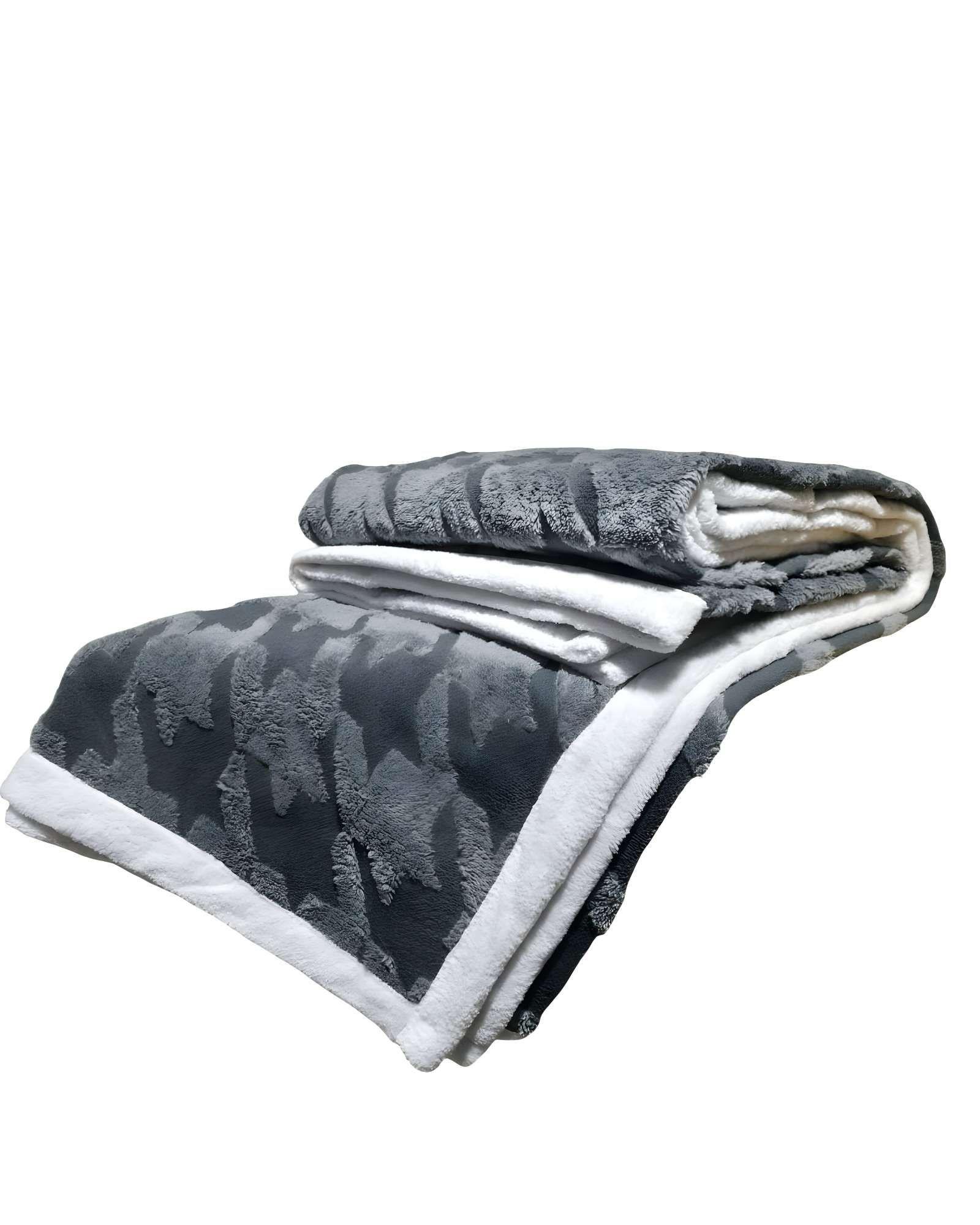 FRAZADA CON CHIPORRO TODAS LAS TEMPORADAS 2 PLAZAS GRIS OSCURO-1