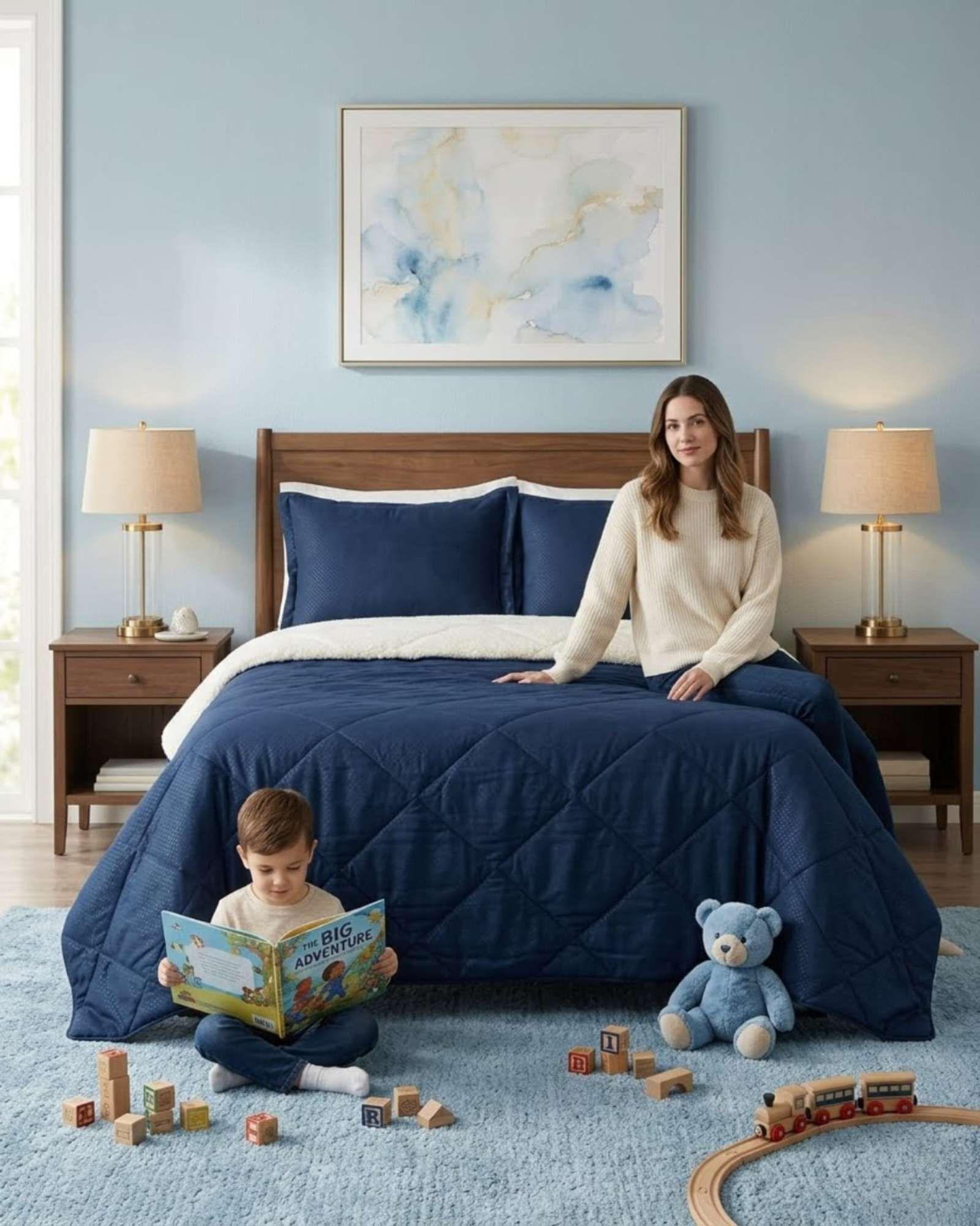 Plumon De Invierno 2 Plazas De Sherpa Termico m1-2