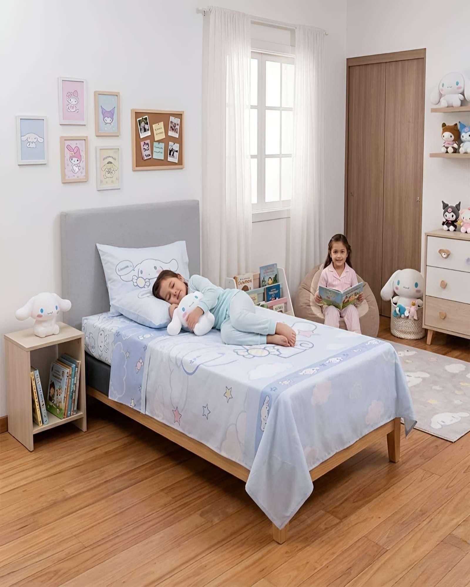 Pack Cobertor Sherpa Infantil + Sabanas Verano Premium Plaza y Media B3-2