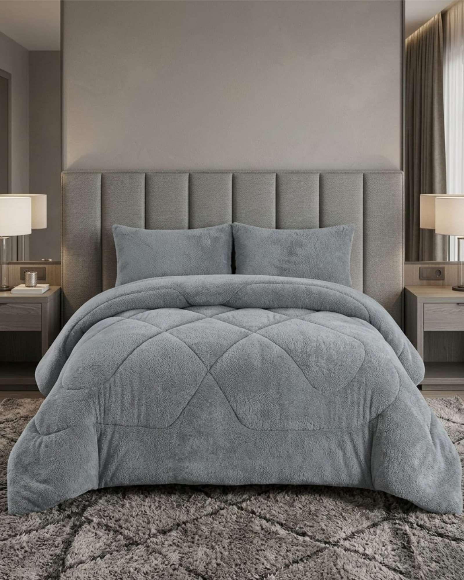 Plumon Plush de Chiporro Ultra Suave Para Invierno Plaza y media m22-2