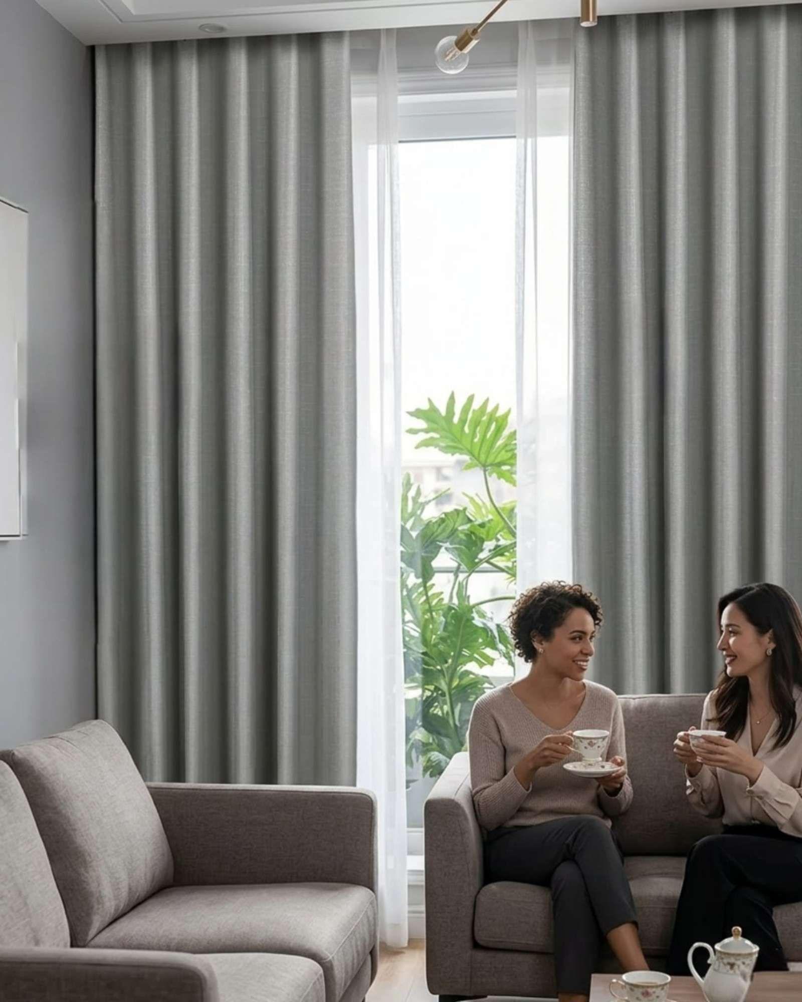 Juego de Cortinas Blackout Premium Engomadas m9-4