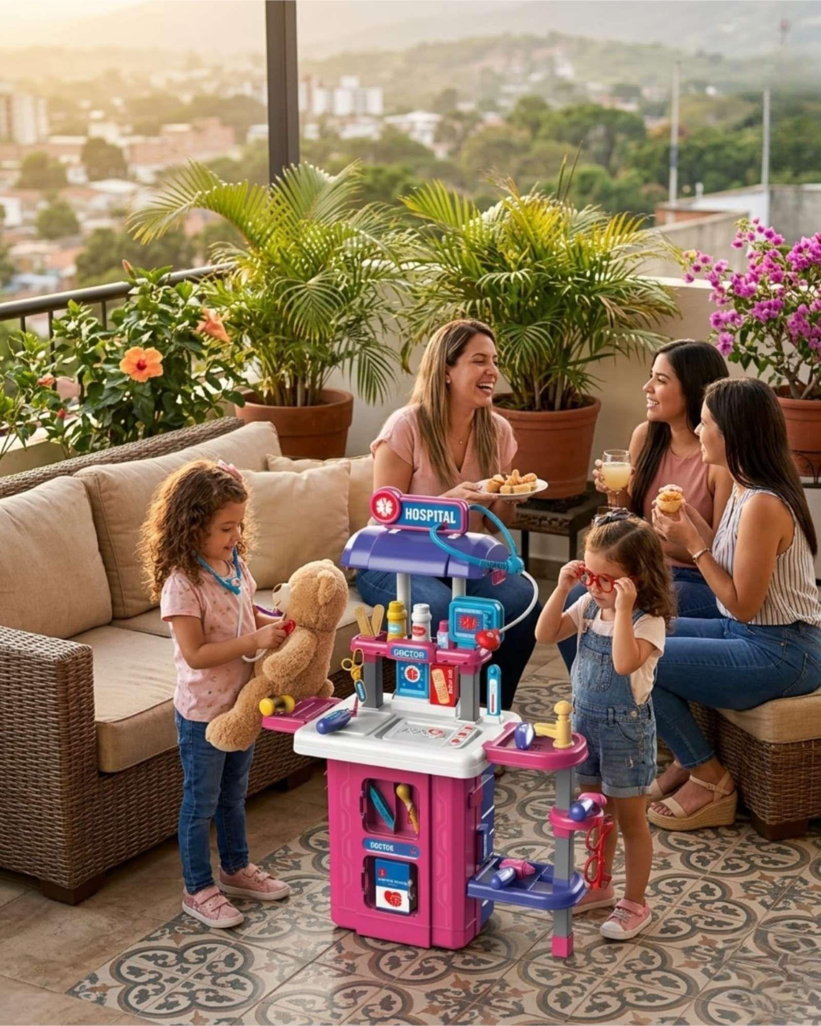 Set de Doctor Infantil 3 en 1 Juguete con Maleta Médica Móvil-3