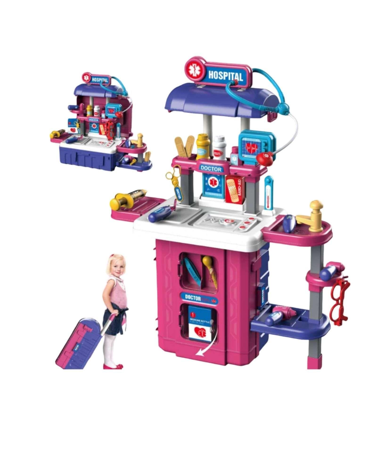 Set de Doctor Infantil 3 en 1 Juguete con Maleta Médica Móvil-4