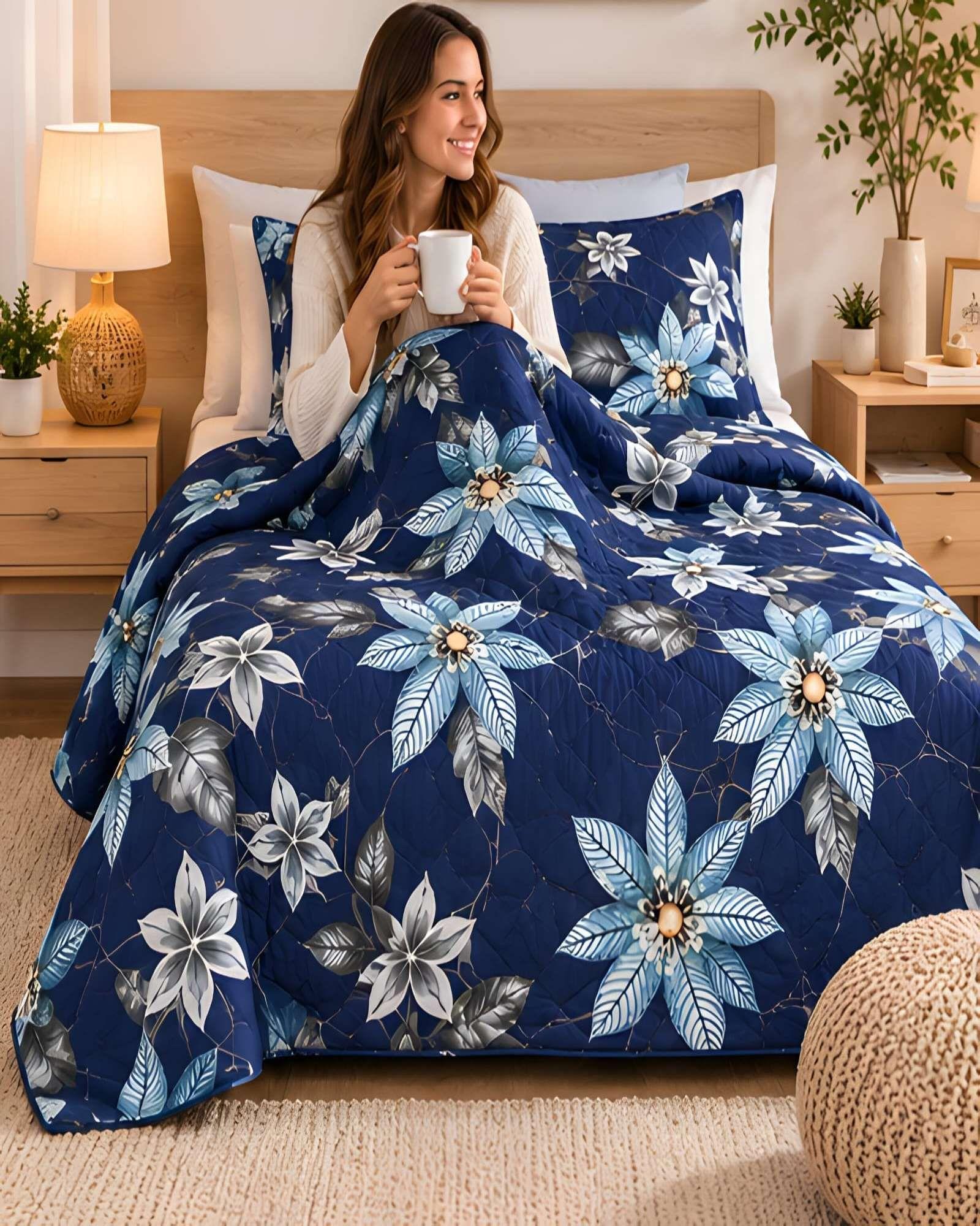 Cubrecamas Quilt de Verano Plaza y Media con Funda 04-3