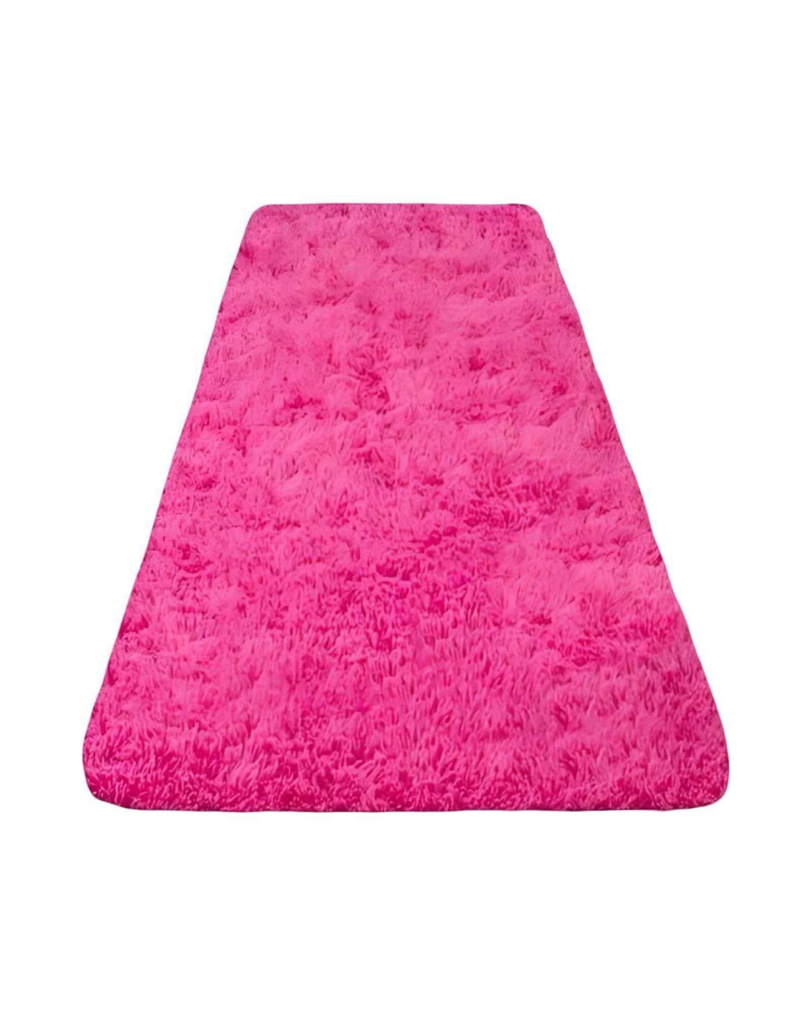 Alfombra Pasillera Shaggy 70x150 cm Pelo Largo fucsia-2
