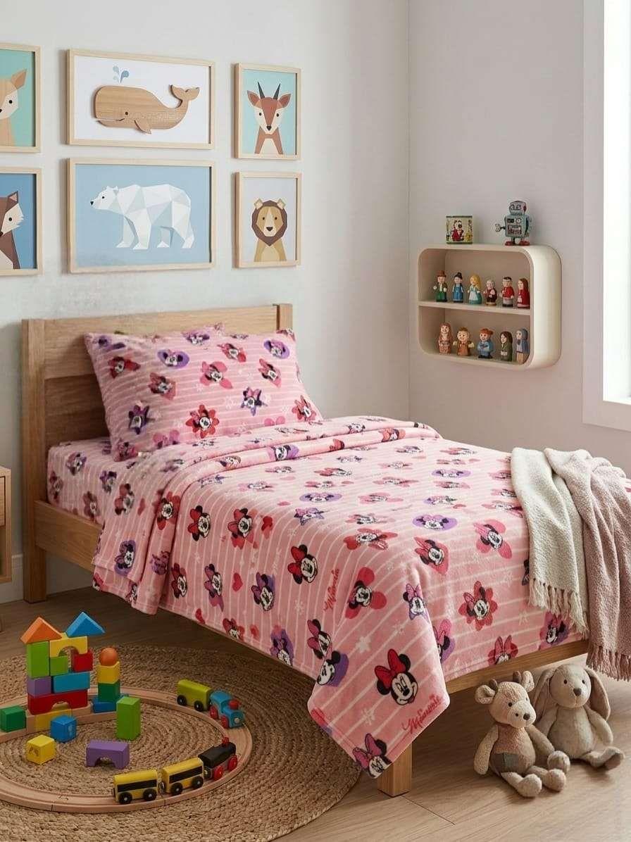 Juego Sábanas de Polar 1,5 plaza Diseño Infantil Estampado B1-0