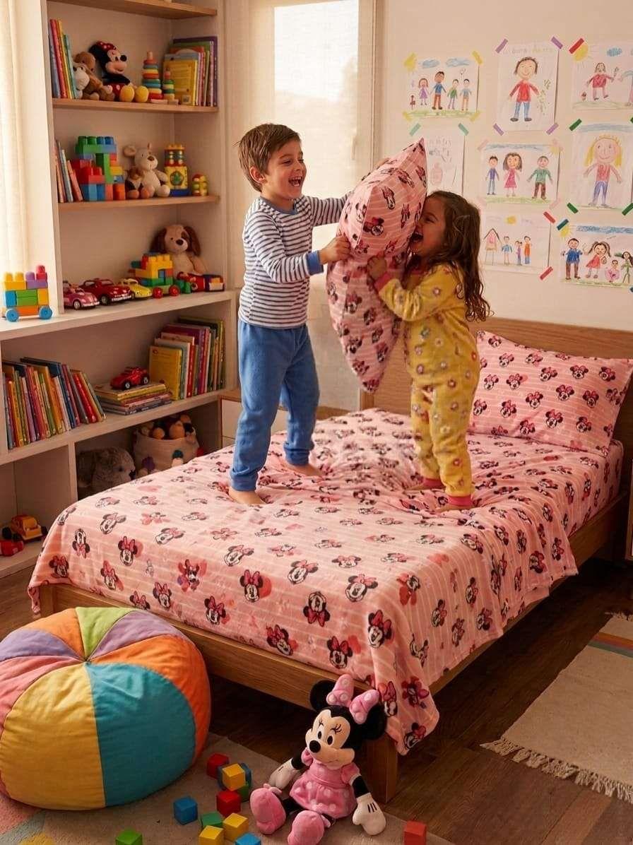 Juego Sábanas de Polar 1,5 plaza Diseño Infantil Estampado B1-2