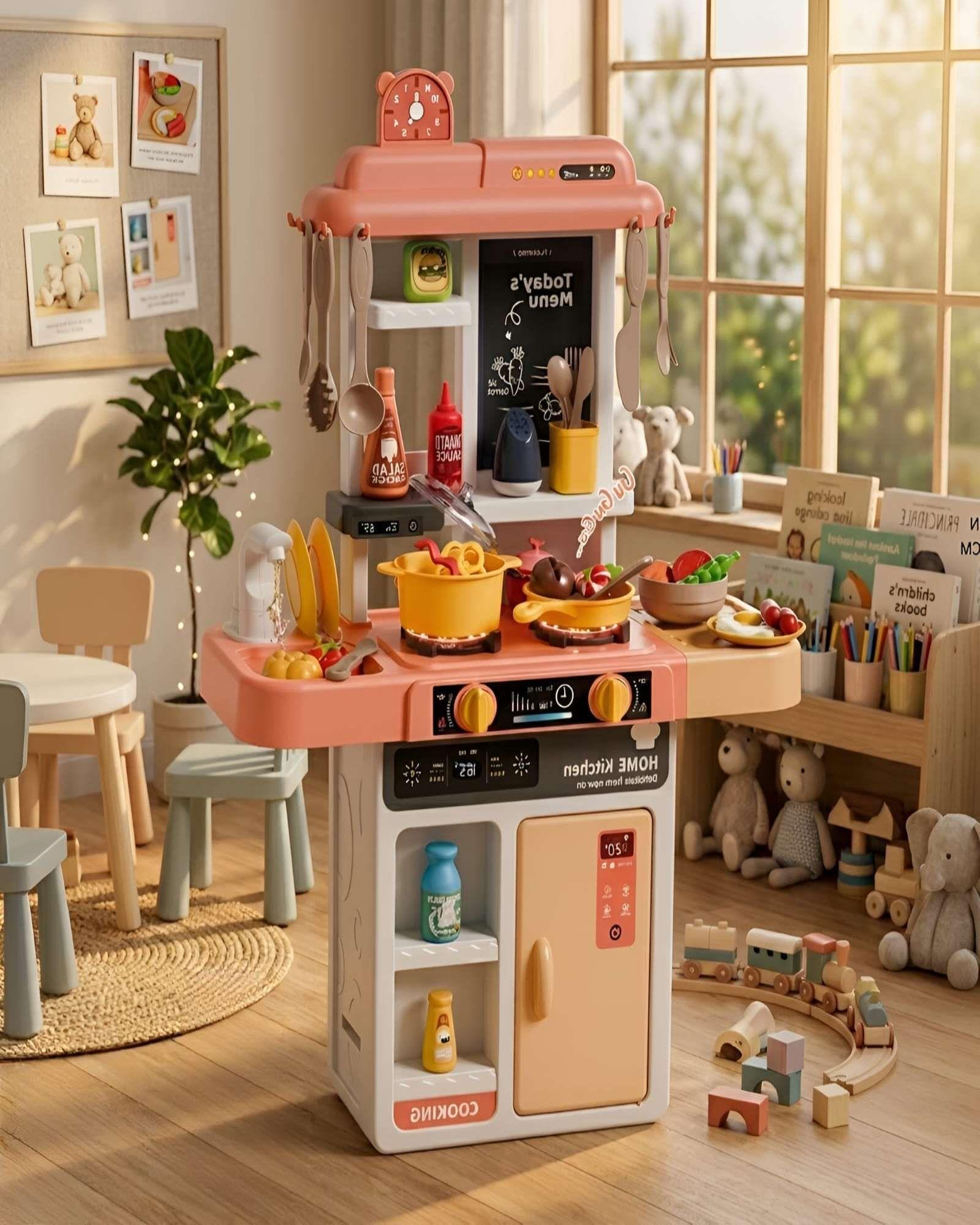Cocina de Juguete Infantil 43 Piezas con Luz y Sonido 68 cm 02-0