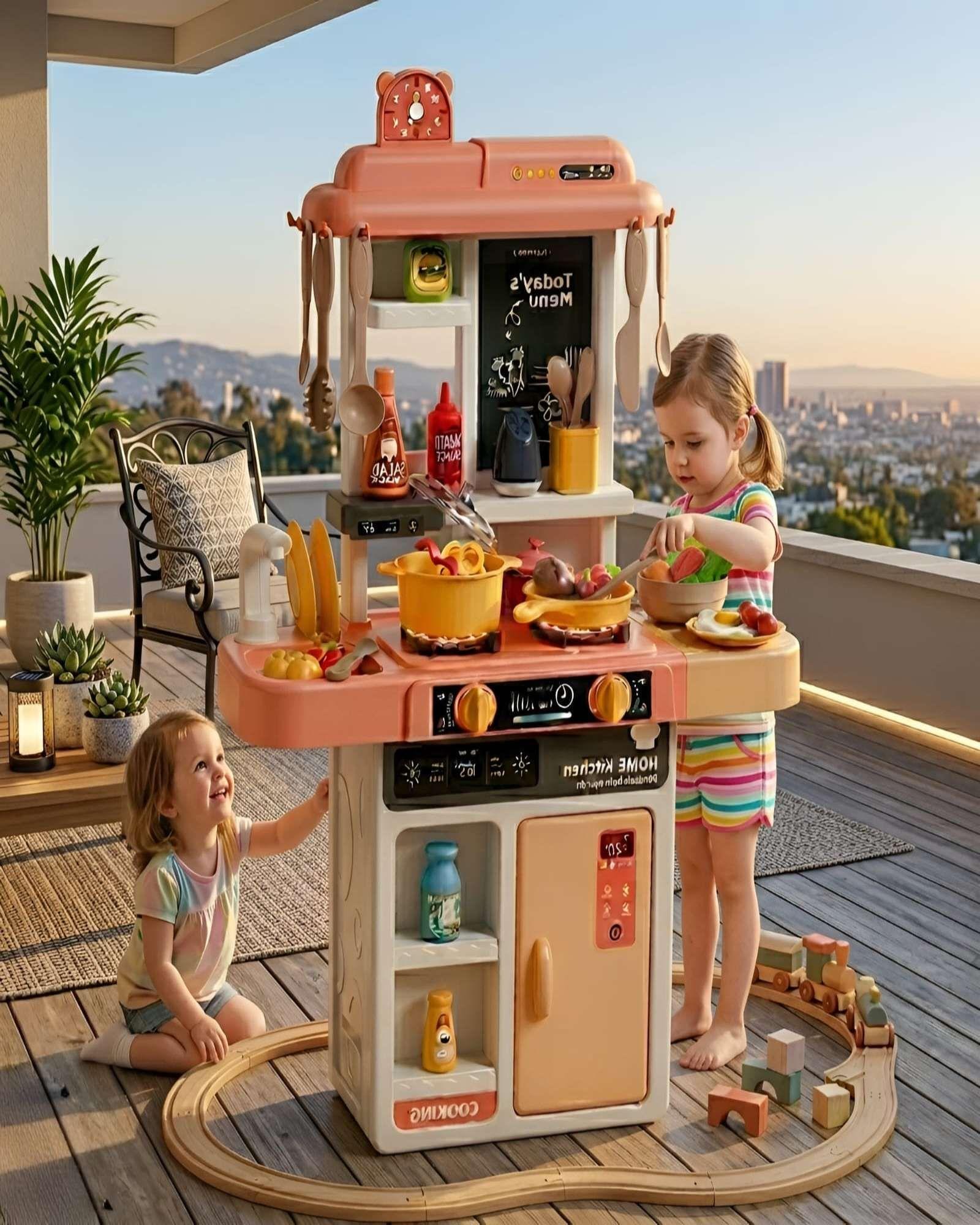 Cocina de Juguete Infantil 43 Piezas con Luz y Sonido 68 cm 02-2