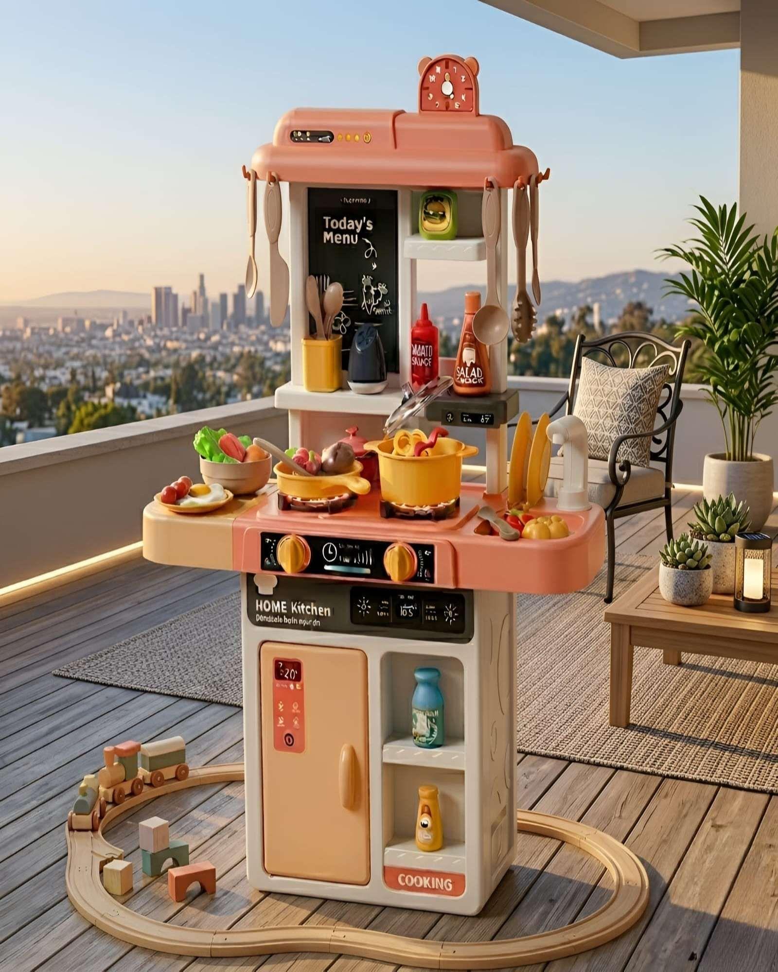 Cocina de Juguete Infantil 43 Piezas con Luz y Sonido 68 cm 02-3