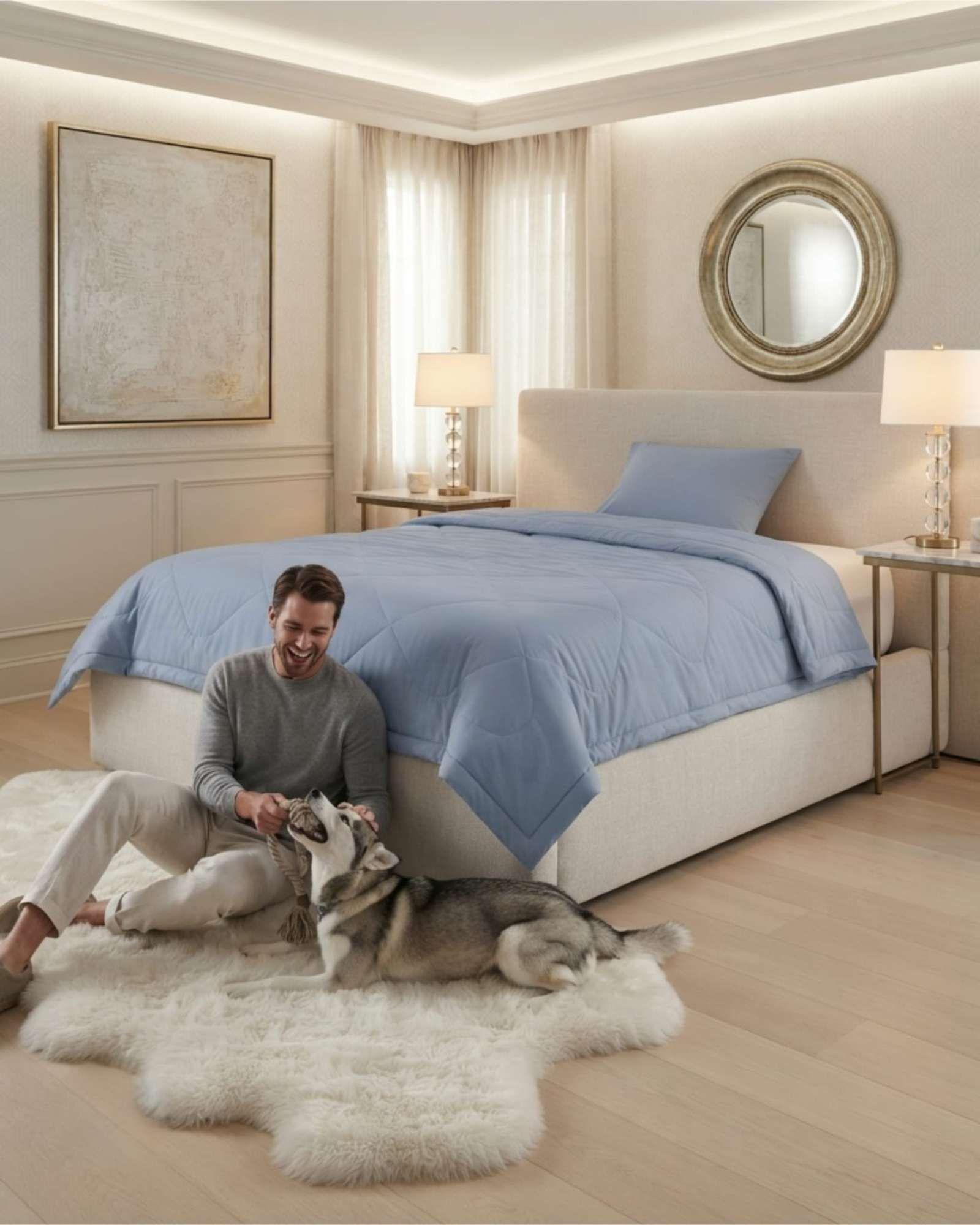 Plumon Elegante Plaza y Media Para Verano Mas Almohada m3-2