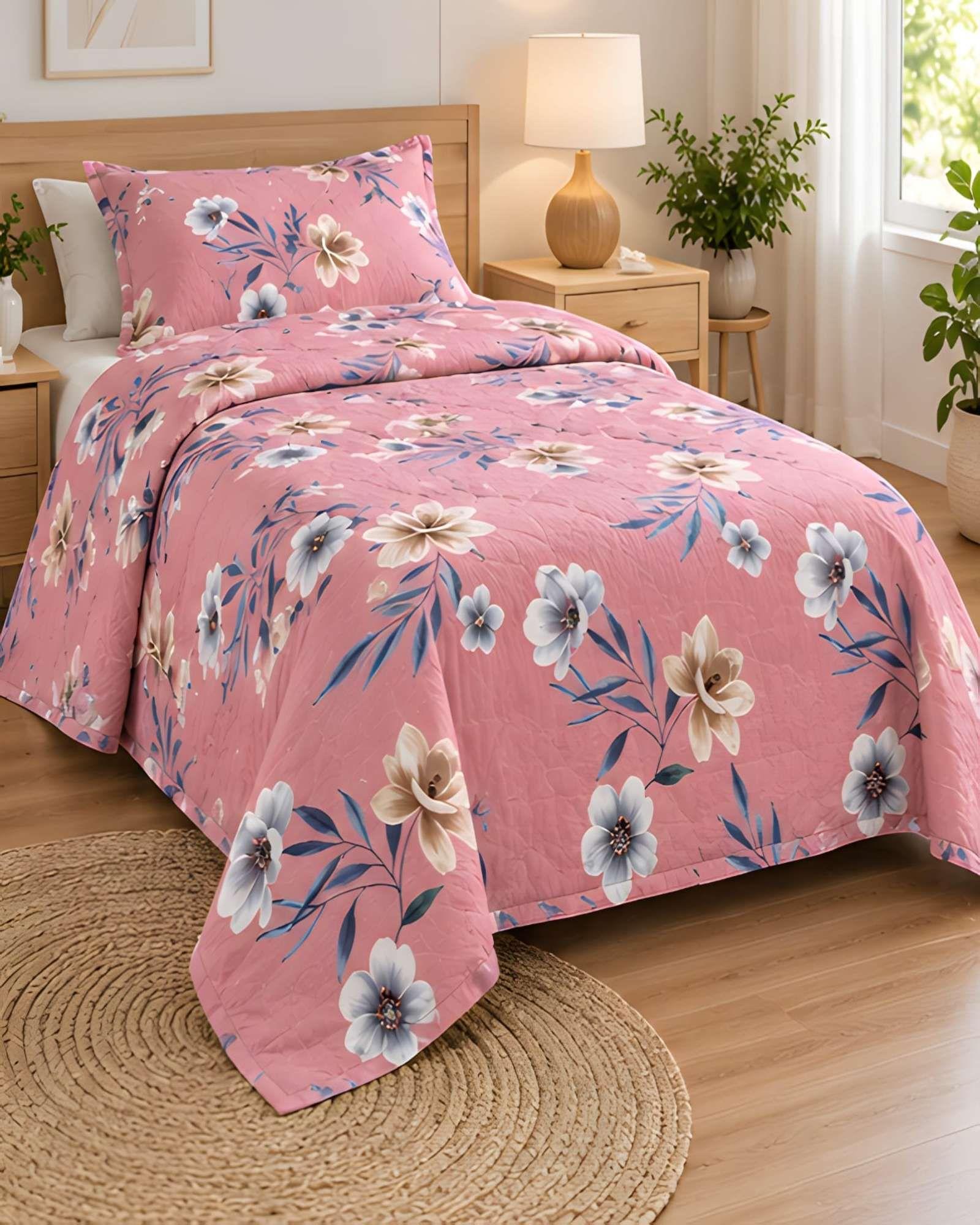 Cubrecamas Quilt de Verano Plaza y Media con Funda 10-3