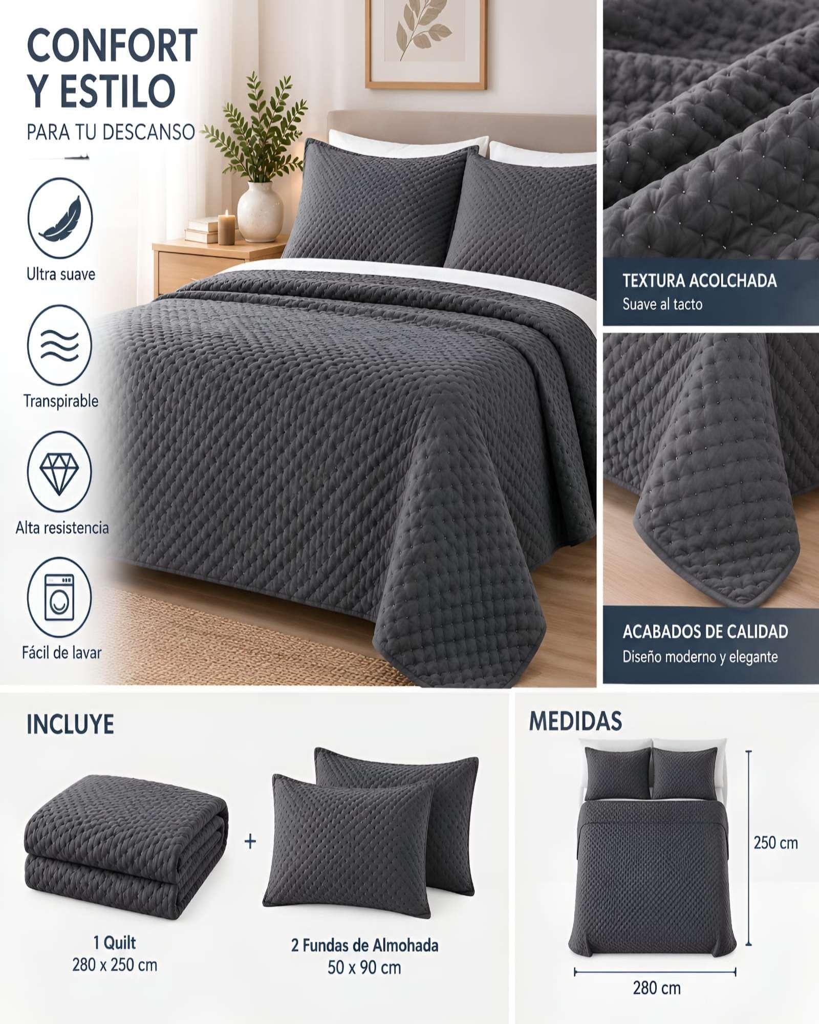 Quilt Cádiz Ultra Soft Mashini Super King 280 x 250 cm  04-4