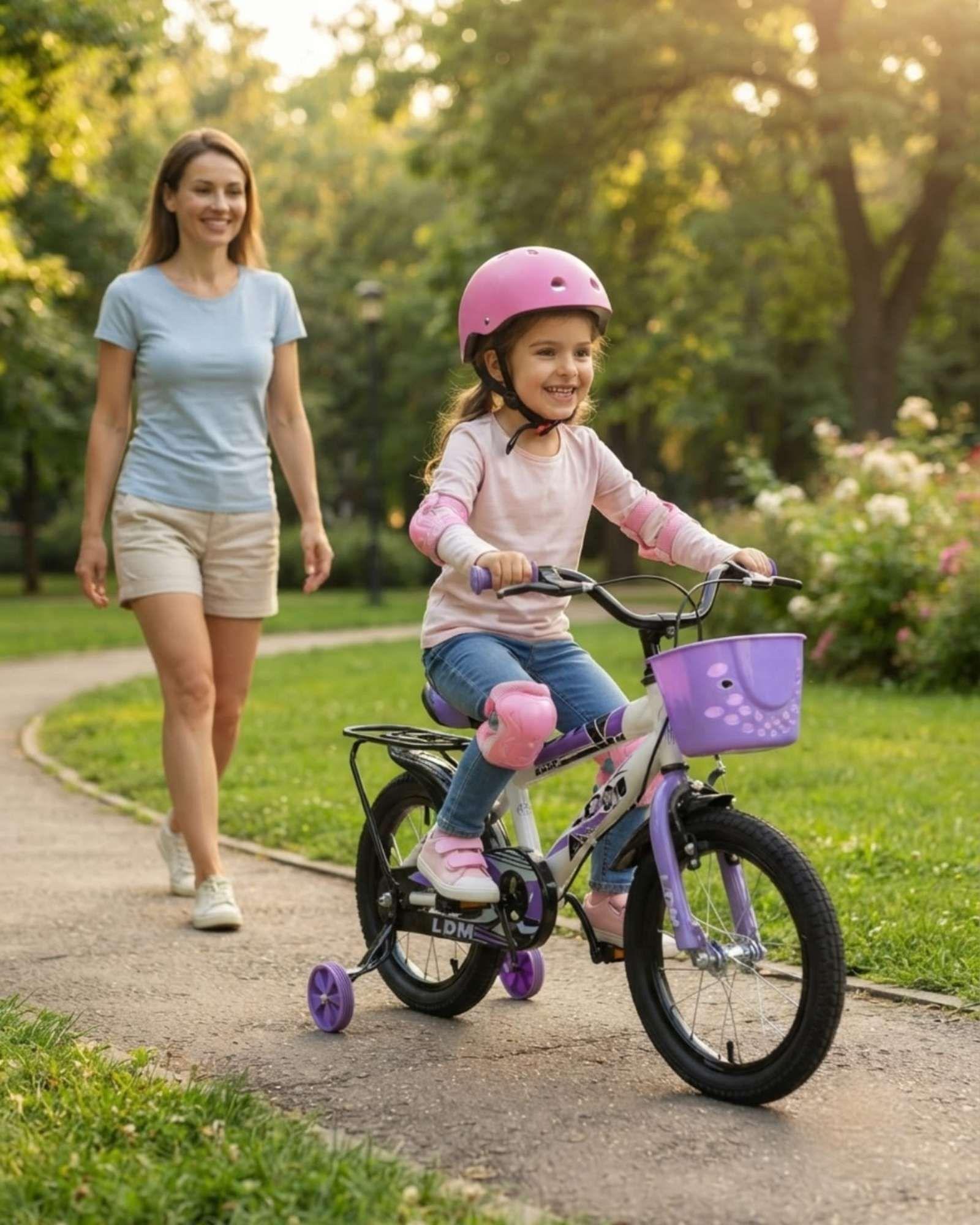 Bicicleta Para Niños Aro 14 Con Kit De Protección Y Casco 05-3