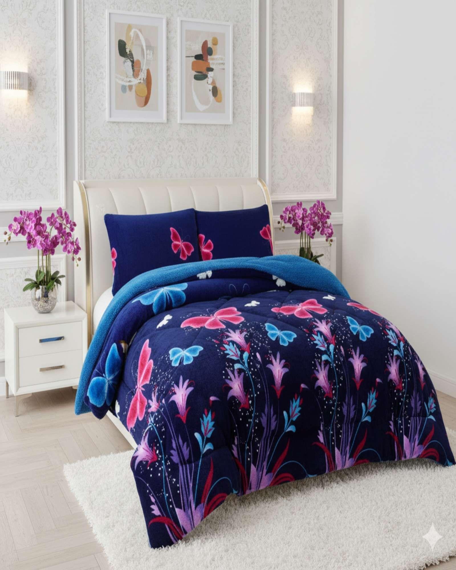 Set de Cubrecama con Chiporro mas sabana 2 plaza Extra Suave M2-4