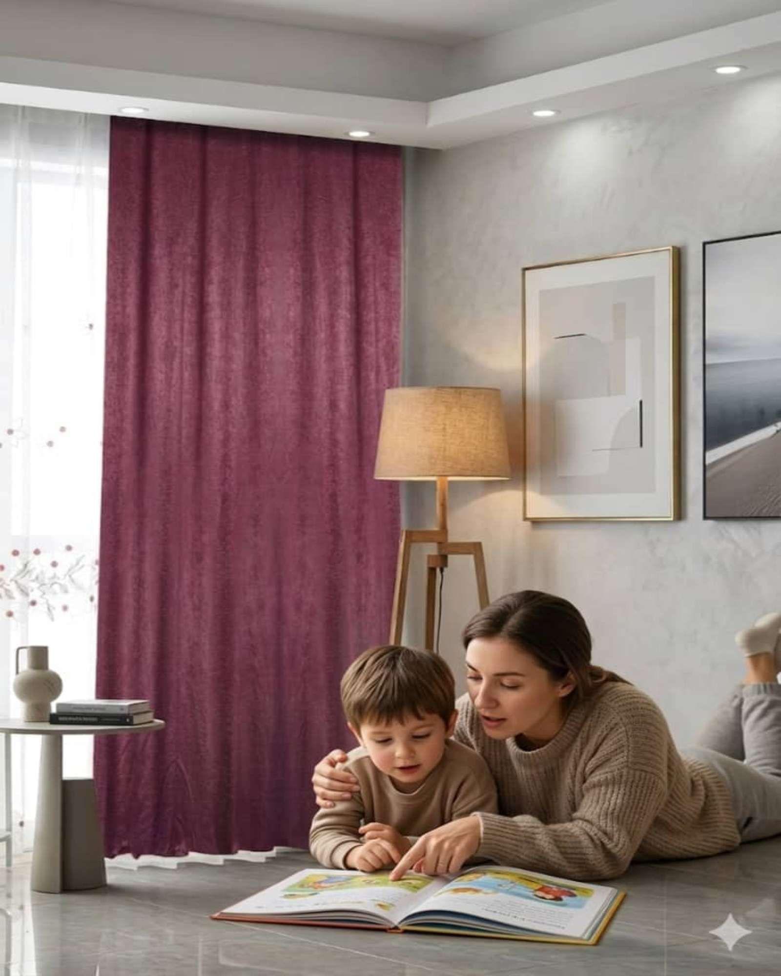 Set 2 Cortinas Velvet Aterciopeladas con Ojales 140x230 cm m2-1