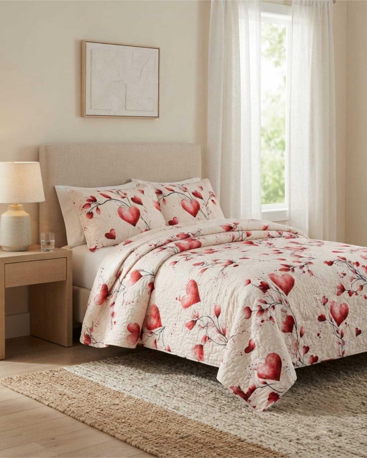 Cubrecamas Delgado 2 Plazas Mas Almohadas Ideal Para Verano m30-1
