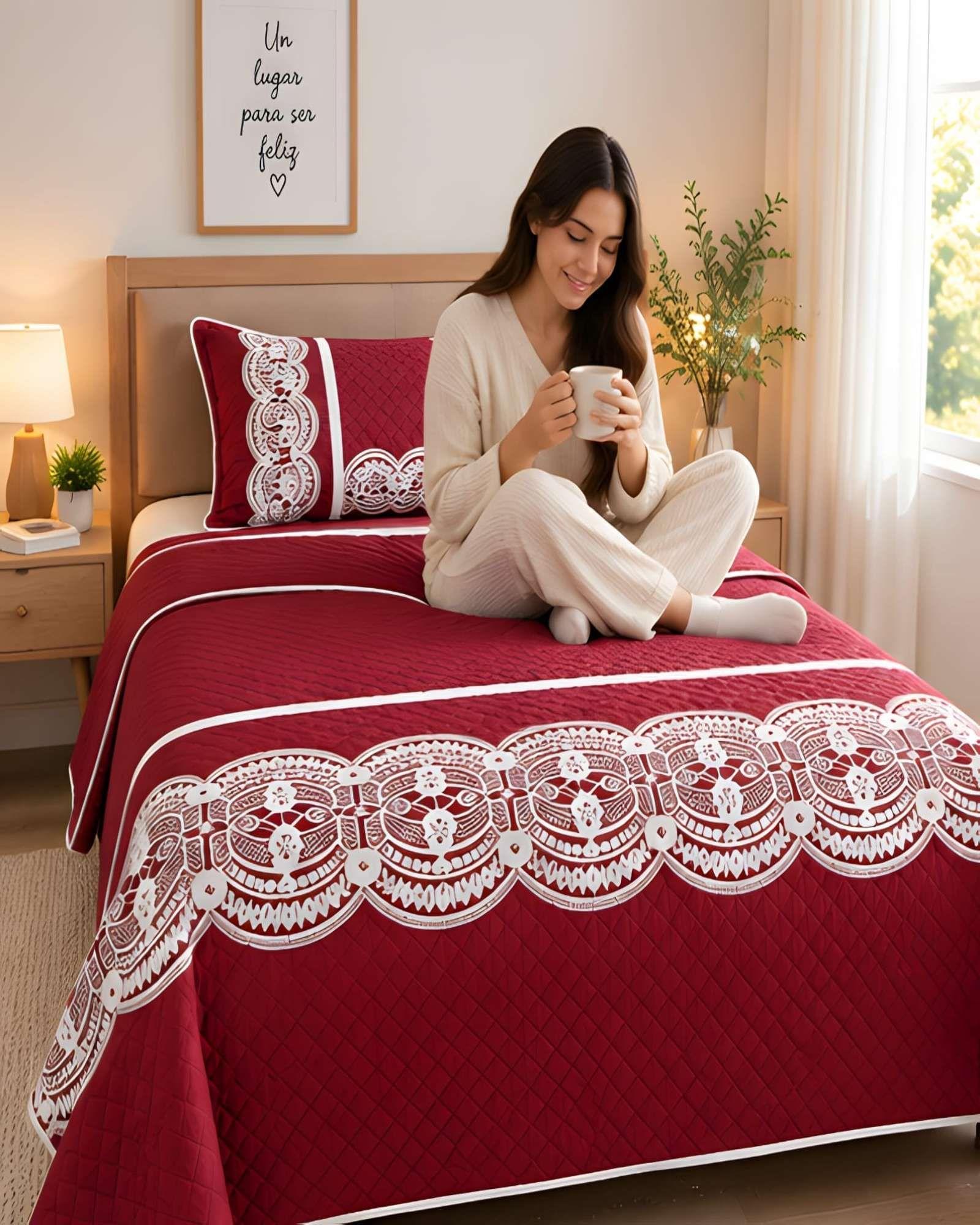 Set de Cubrecama y Funda de Almohada 1.5 plaza 180x230cm A30-0