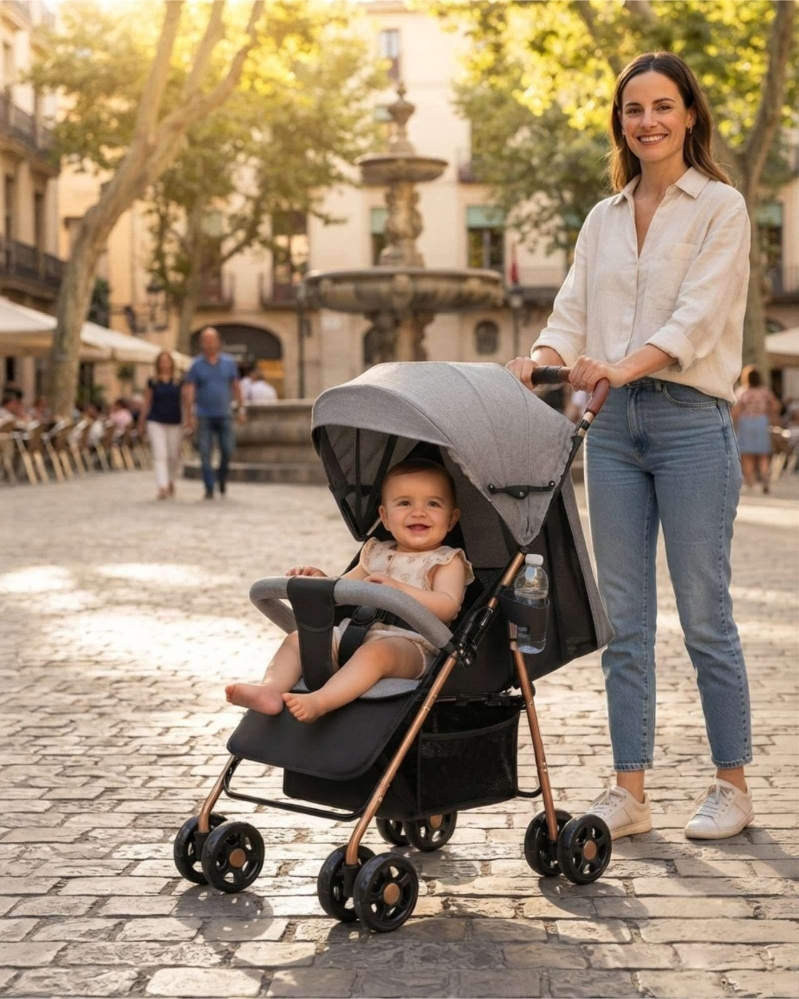 Coche para Bebe con Estructura Resistente y Asiento Acolchado m2-0