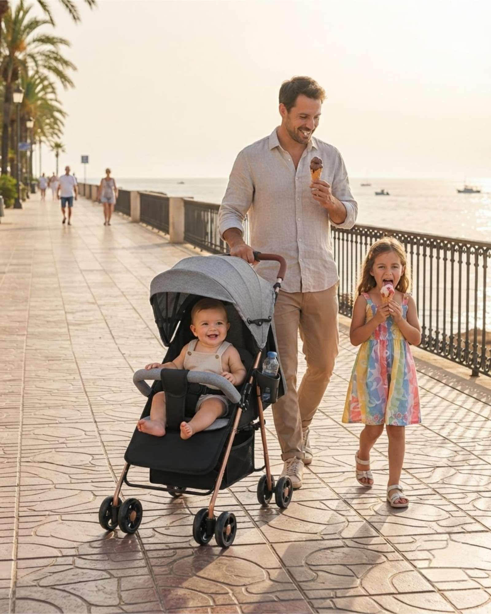 Coche para Bebe con Estructura Resistente y Asiento Acolchado m2-1