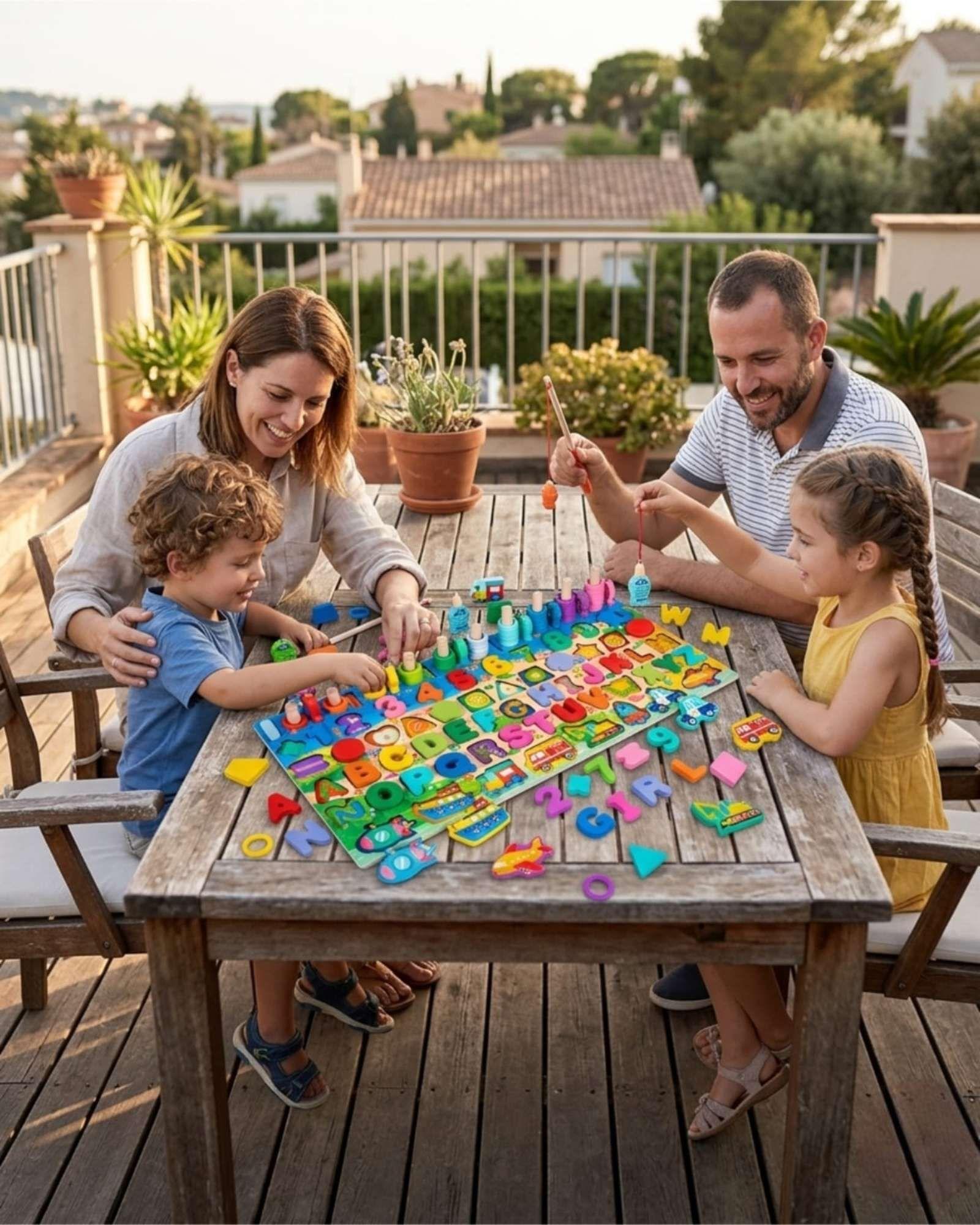 Tablero Didáctico Montessori 7 En 1 Juguete De Madera-2