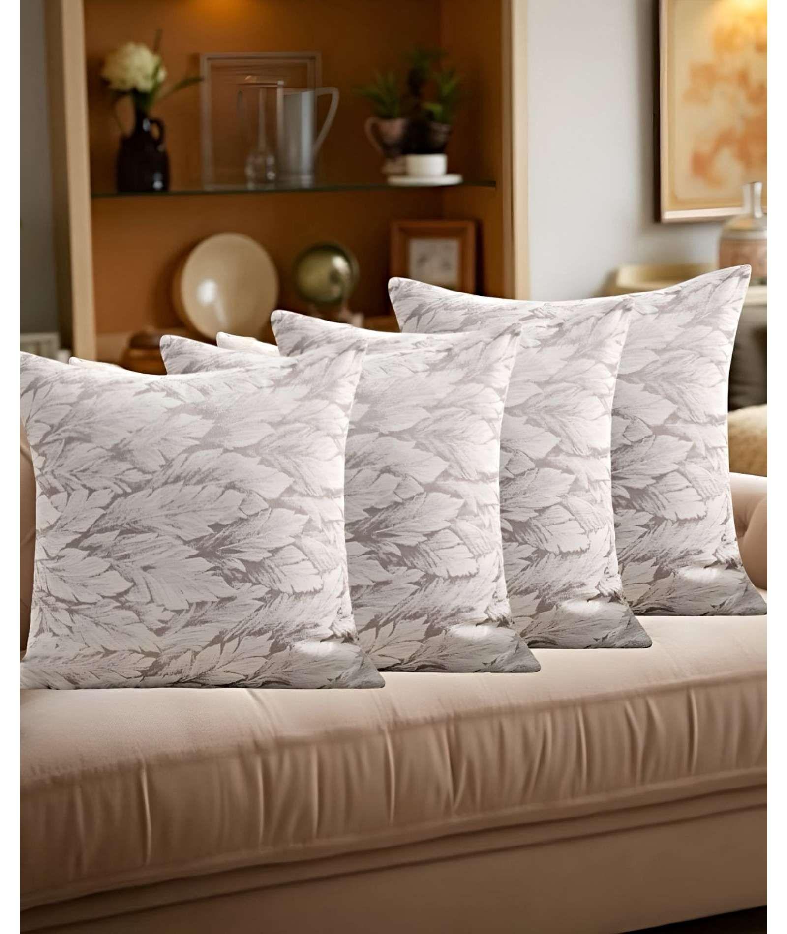 JUEGO DE 4 FUNDAS DE COJINES DISEÑO HOJA 45CM X 45 CM A3-3