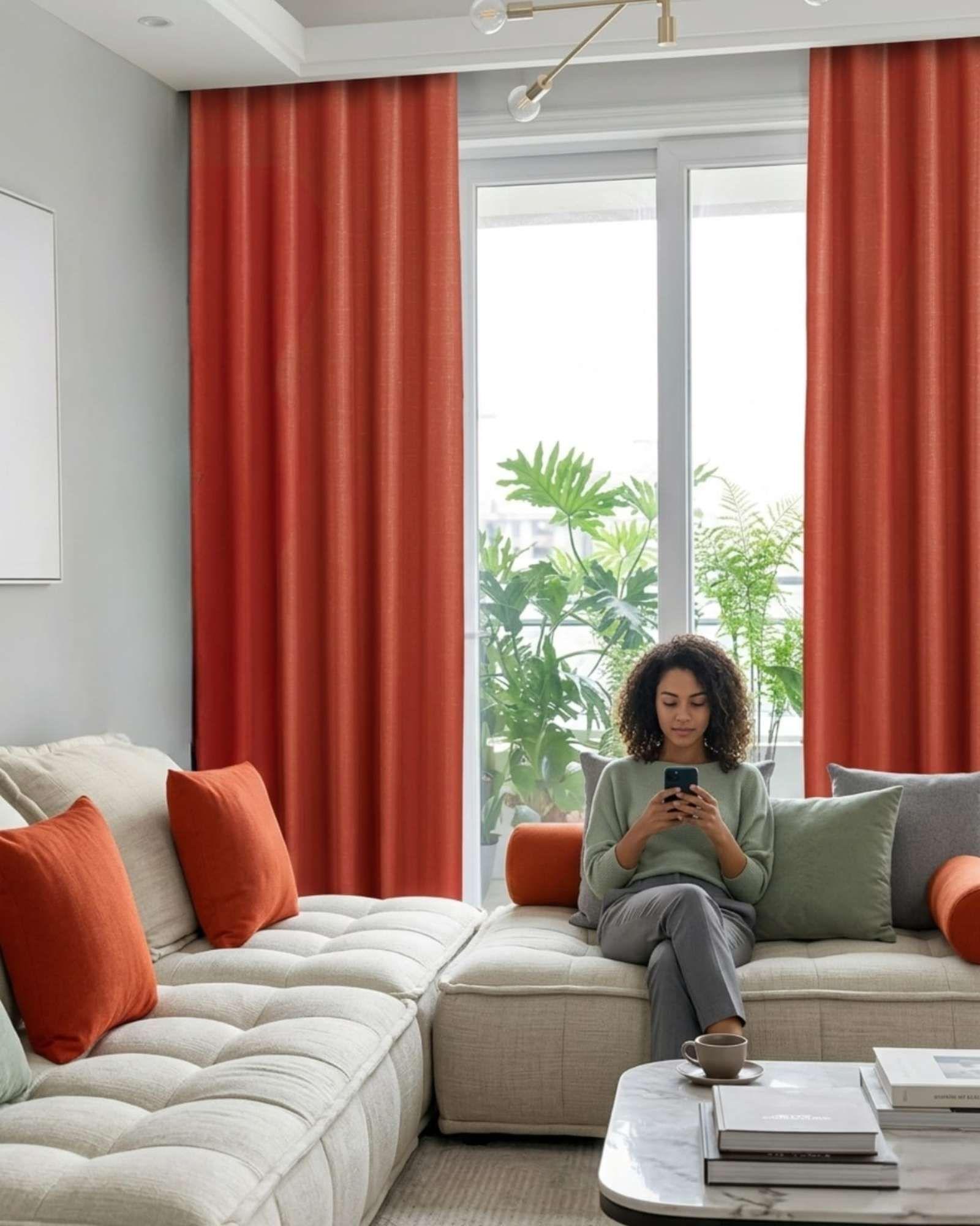 Juego de Cortinas Blackout Premium Engomadas m7-3