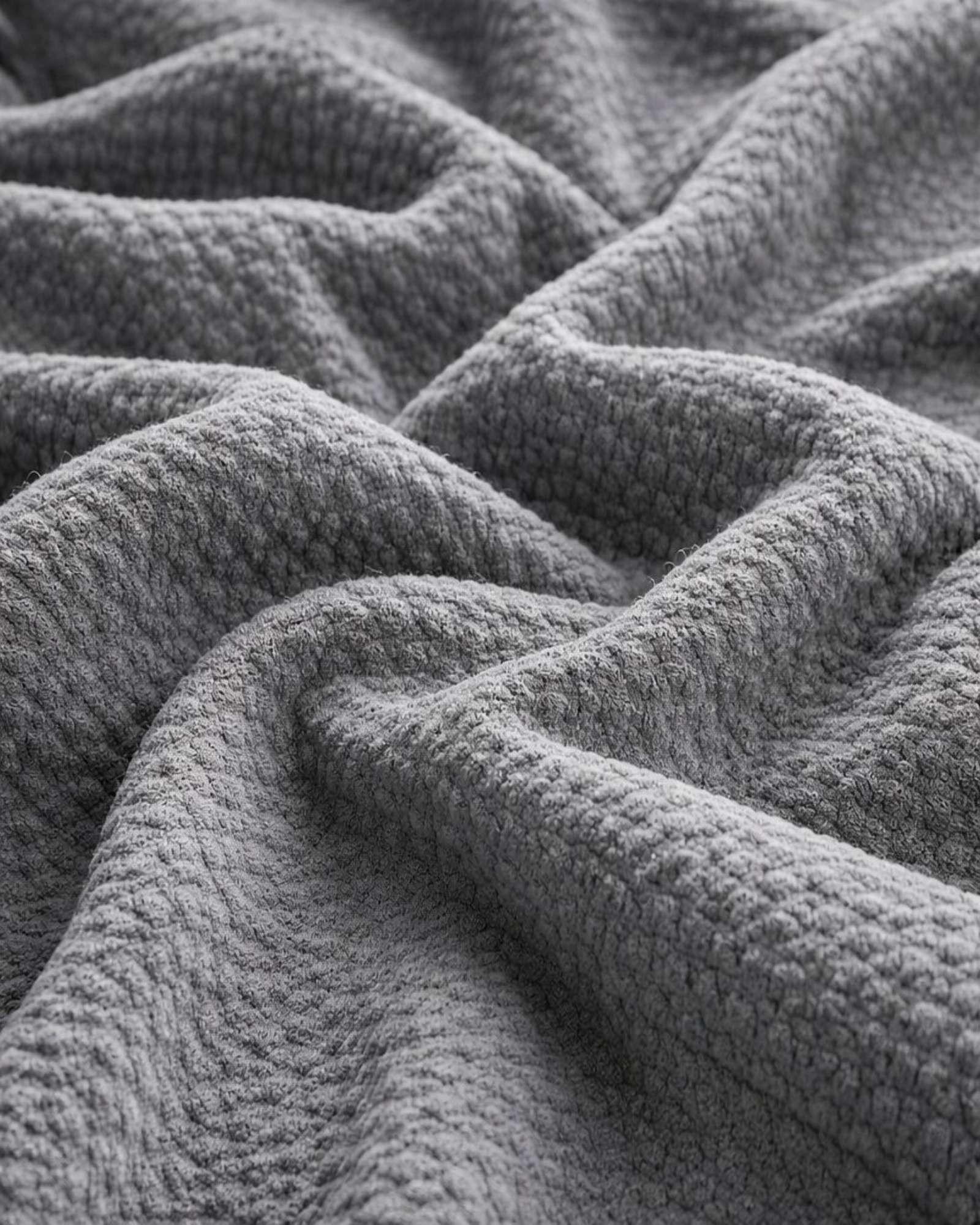 FRAZADA CON CHIPORRO ELEGANTE 2 PLAZA 200X230cm Gris-1