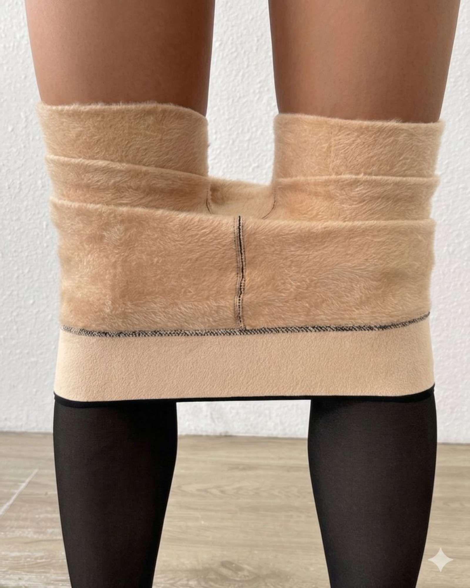 Pack de 2 Medias Pantis Térmicas de Invierno Efecto Piel Talla Única -3