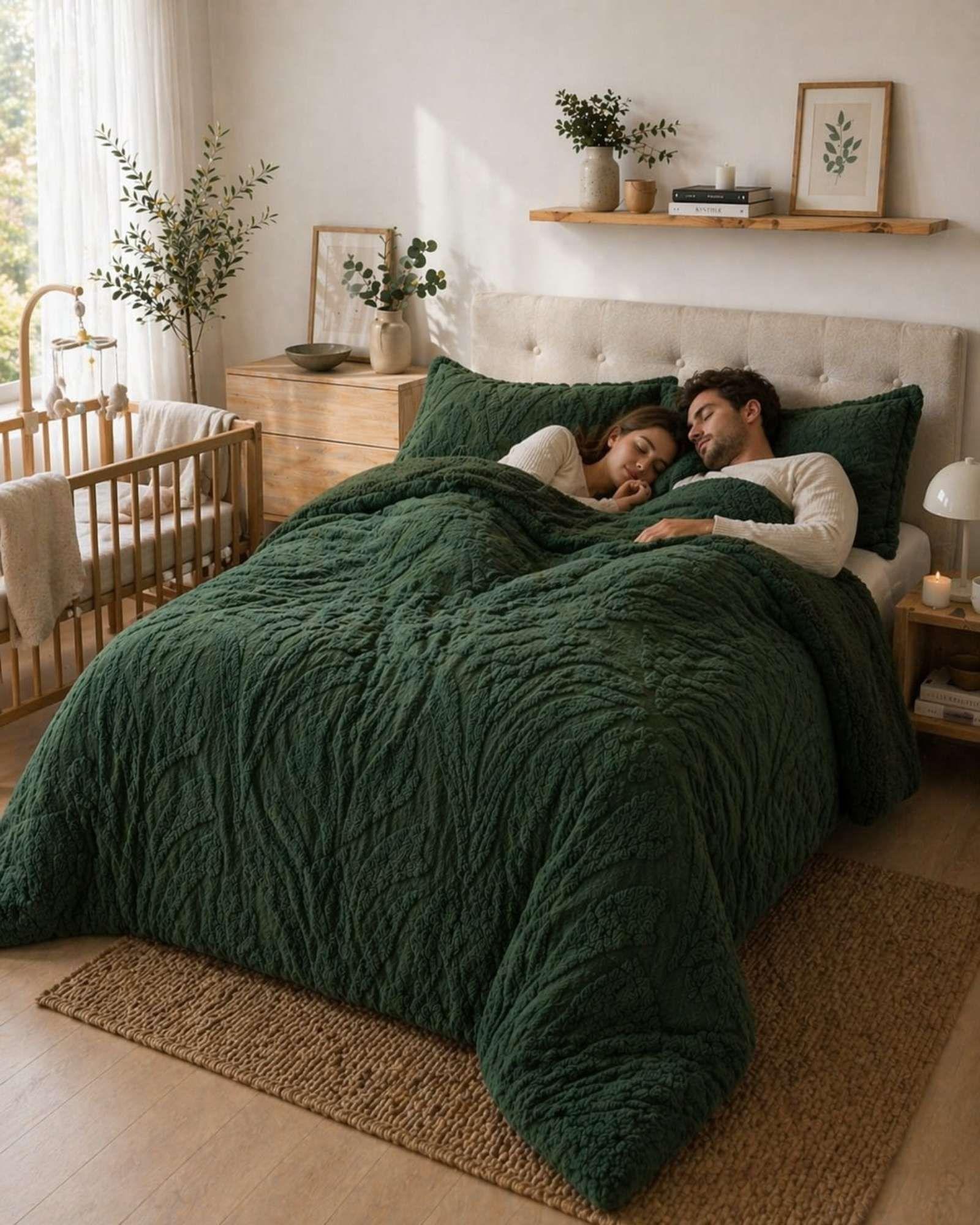 Cubrecama Sherpa Jacquard Deluxe 2 Plazas Diseño Relieve 7-2