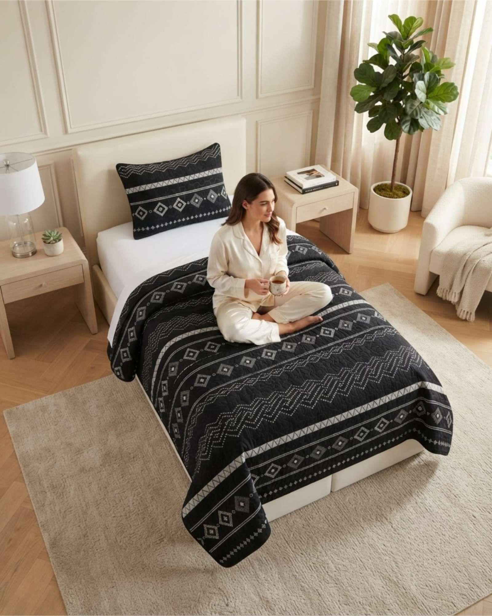 Cubrecama de Verano 1.5 Plaza Liviano y Fresco Quilt A11-3