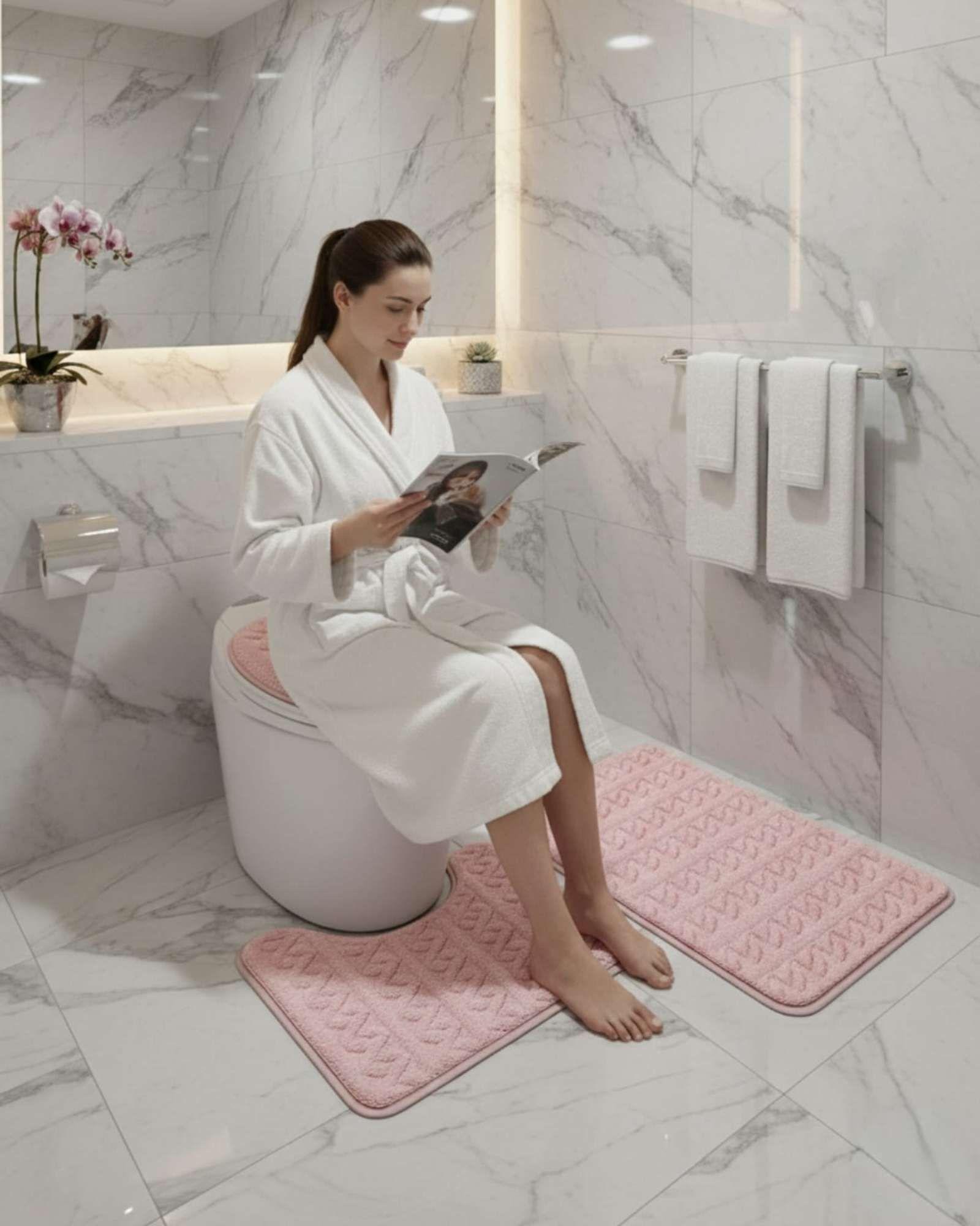 SET DE BAÑO 3 PIEZAS SUAVES Y ABSORBENTES m15-4