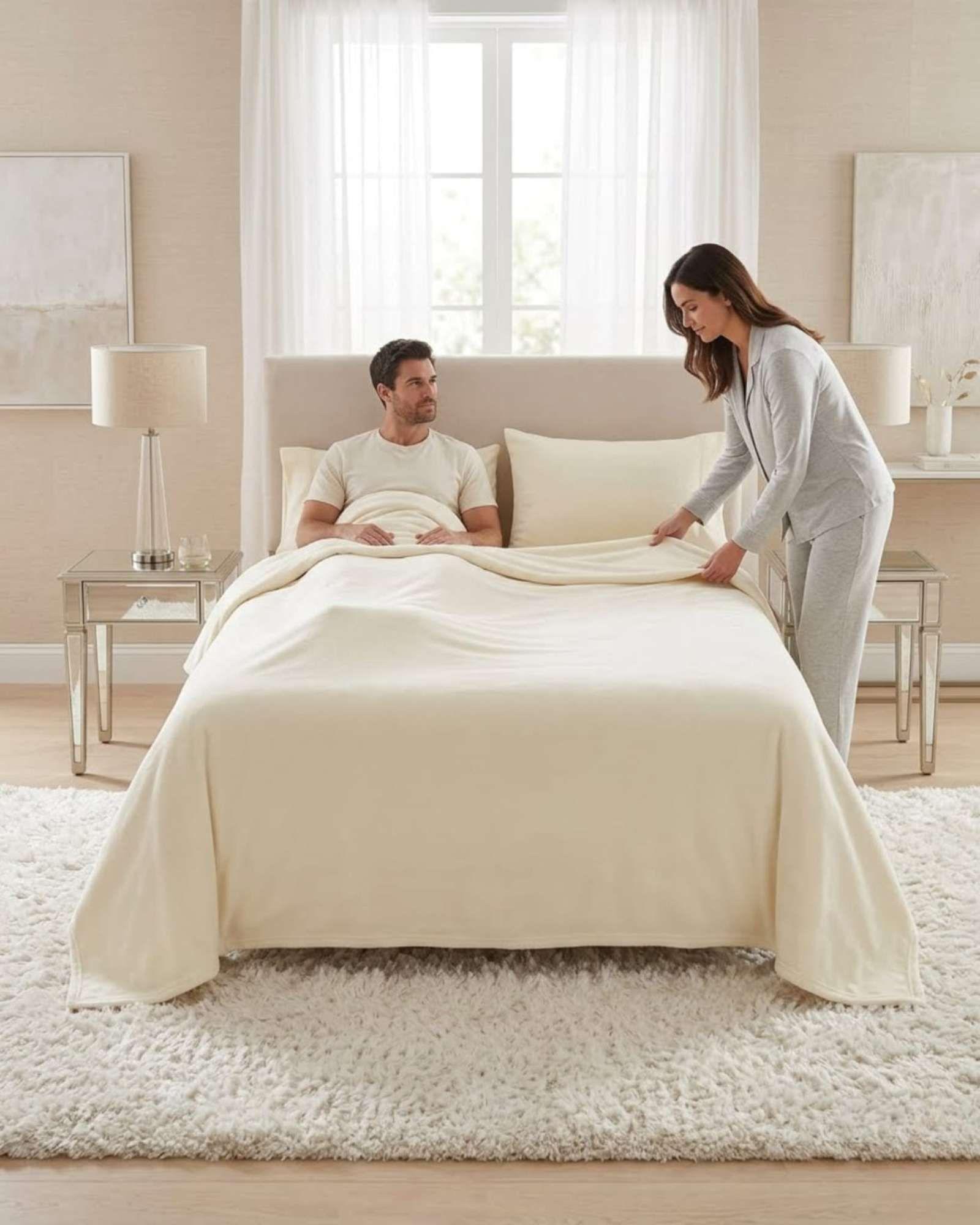 Juego De Sabanas De Polar Ultra Suave Super King m6-3