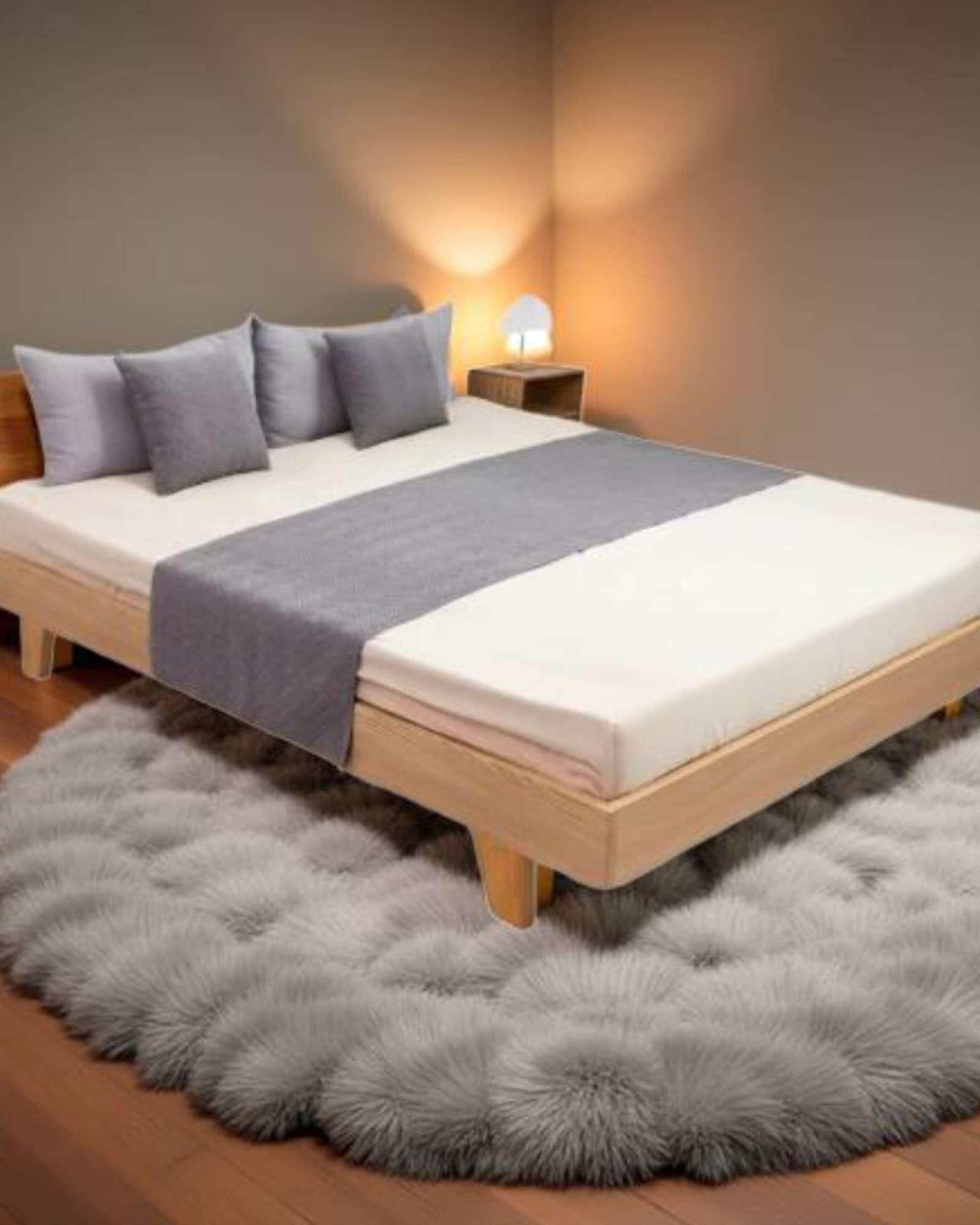 Set de Pieceras Plush + Fundas de Cojin 45×45 gris-3