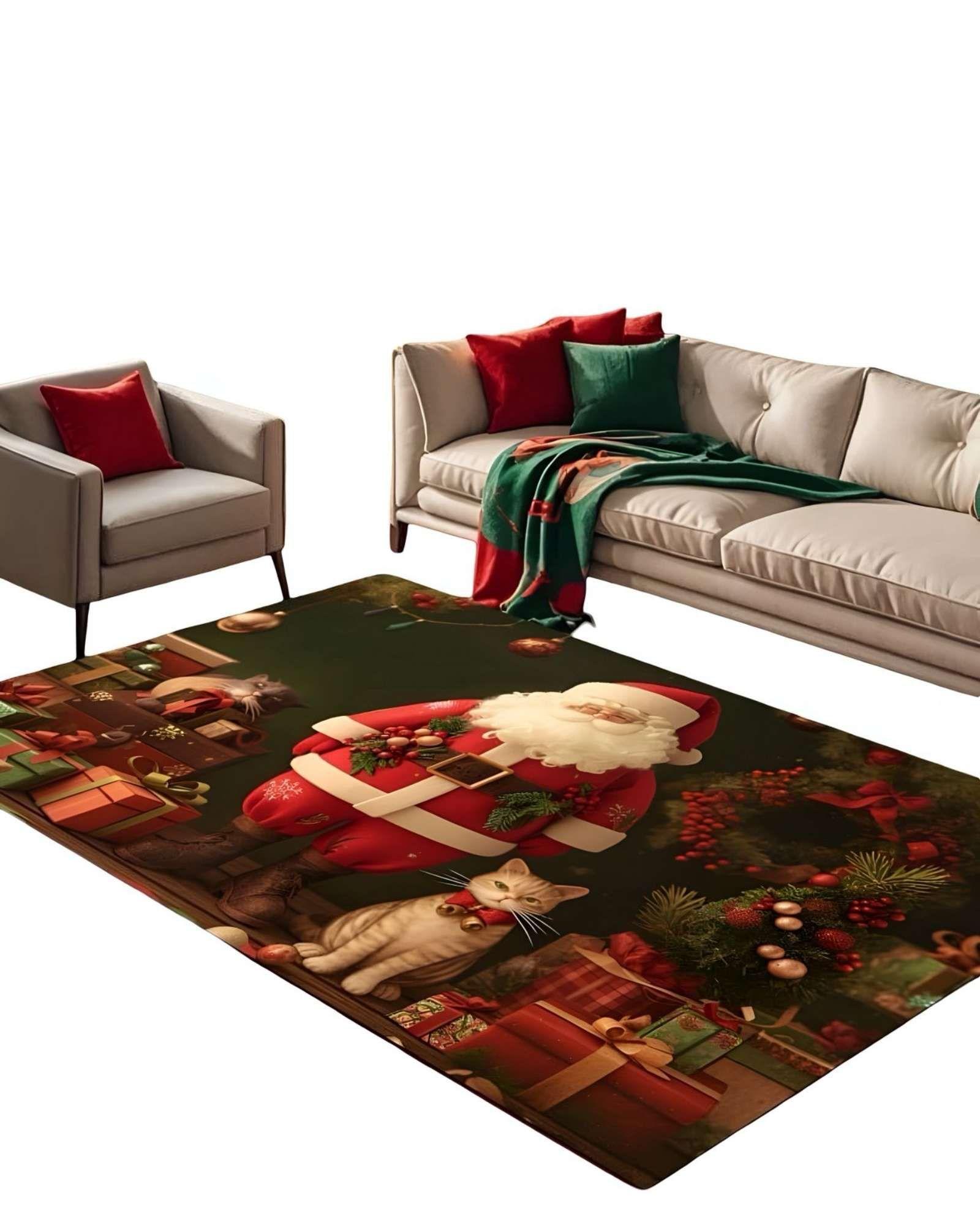 ALFOMBRA NAVIDAD PARA LIVING O COMEDOR 300cm  x 200cm A03-1
