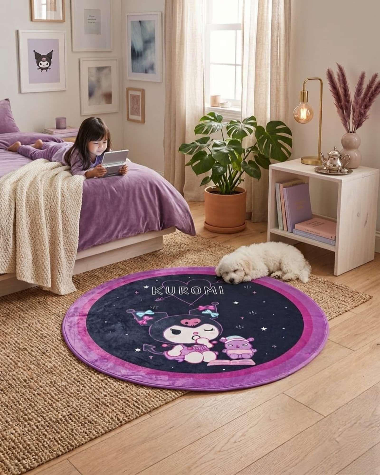 Alfombra Circular Acolchada Infantil De 80cm De Kurumi m3-1