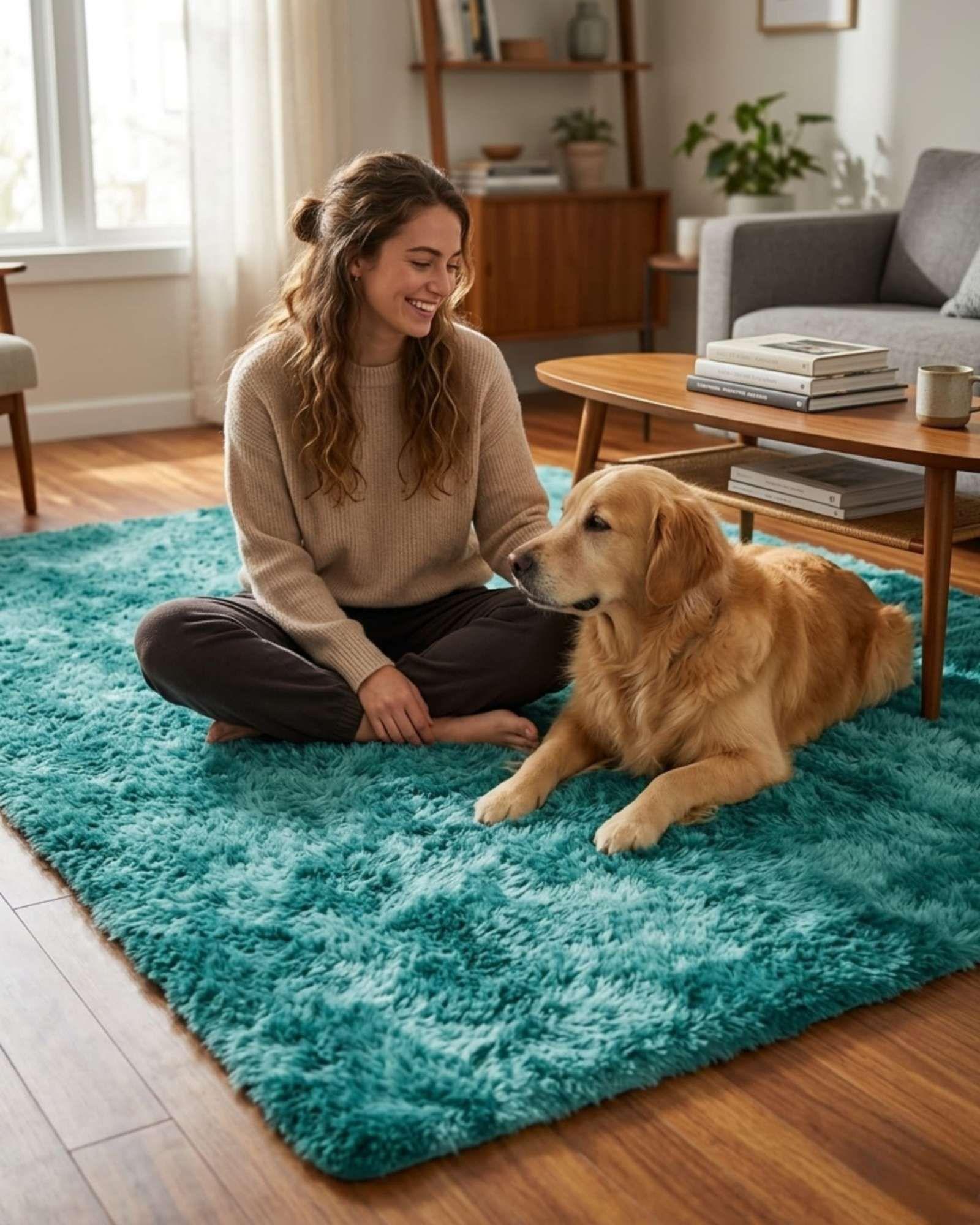 Alfombra Shaggy Peluda Extra Suave VERANO / INVIERNO 180 x 200 cm -17-2