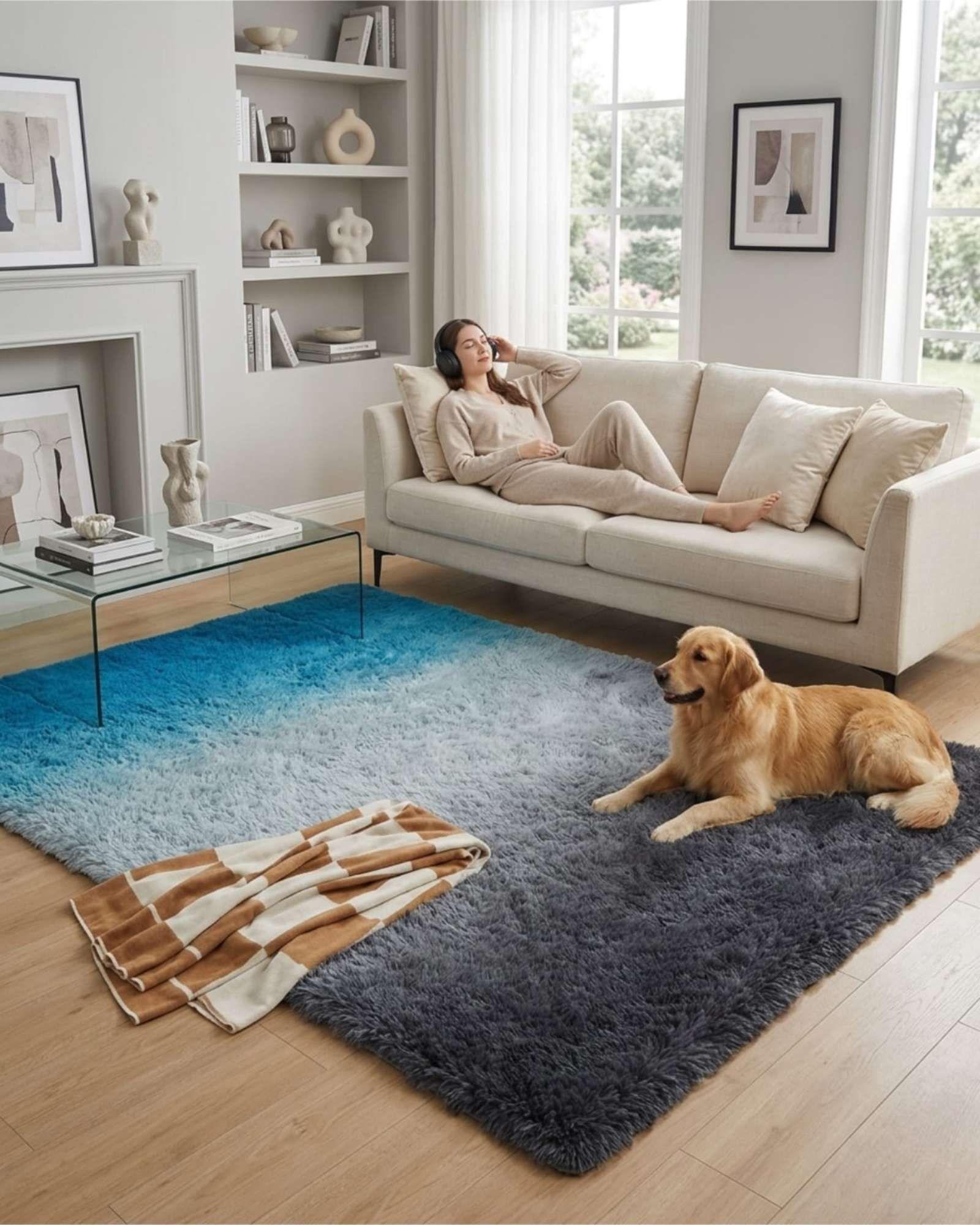 Alfombra Shaggy Peluda Extra Suave VERANO / INVIERNO 180 x 200 cm -24-2