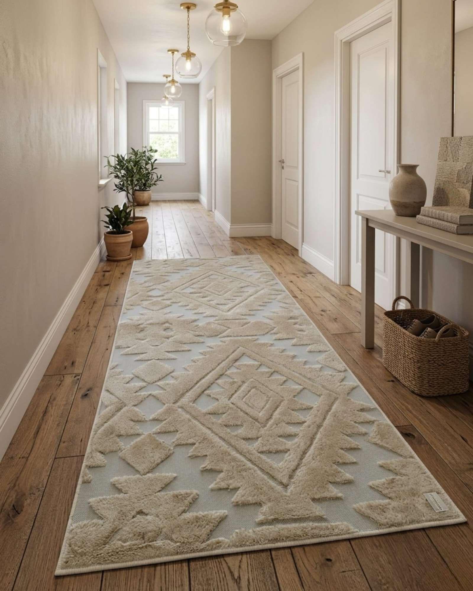 Alfombra de Pasillo Minimalista Jacquard 60x160 Cm m1-2