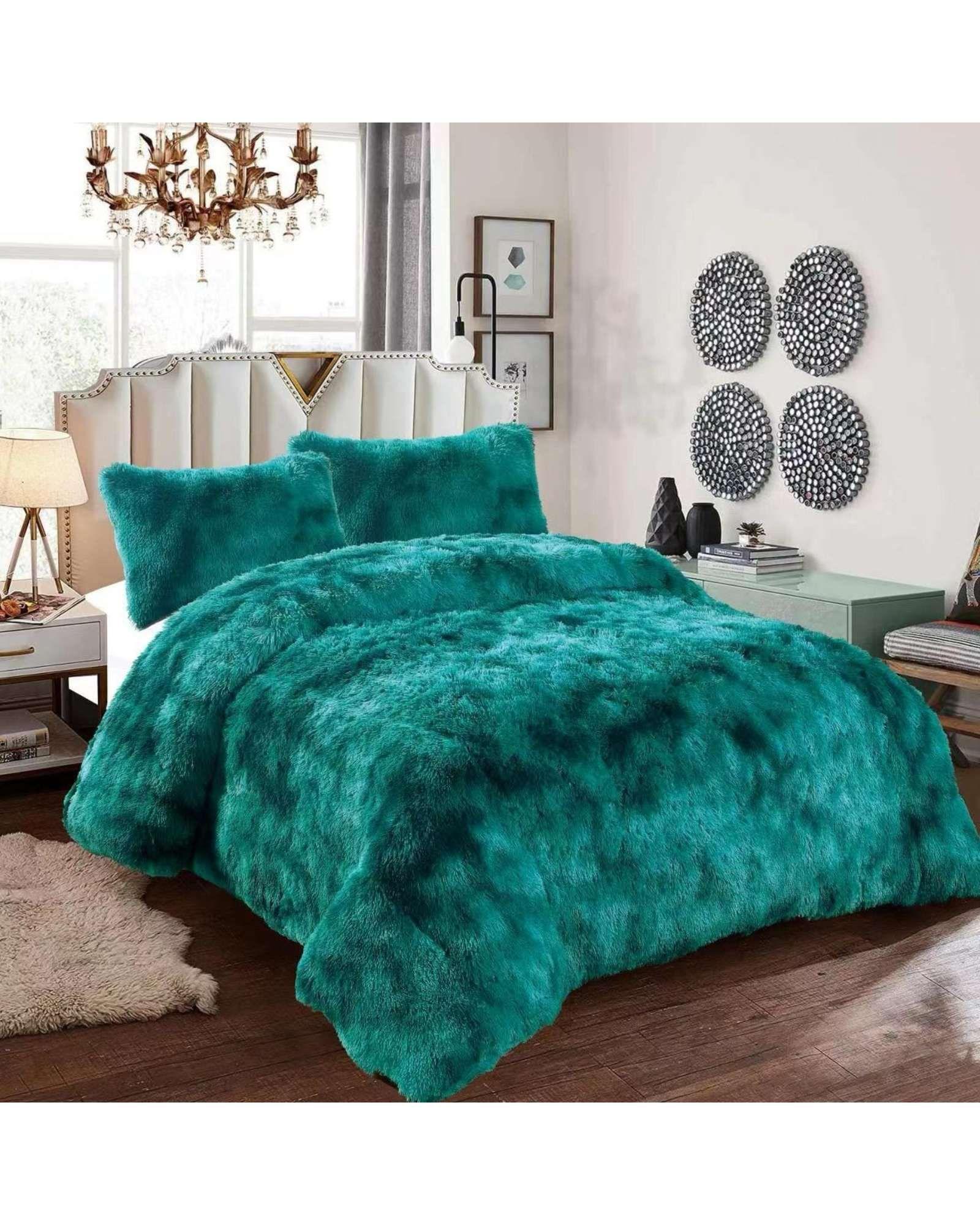 PLUMÓN PELUDO KING VERDE JASPEADO-3