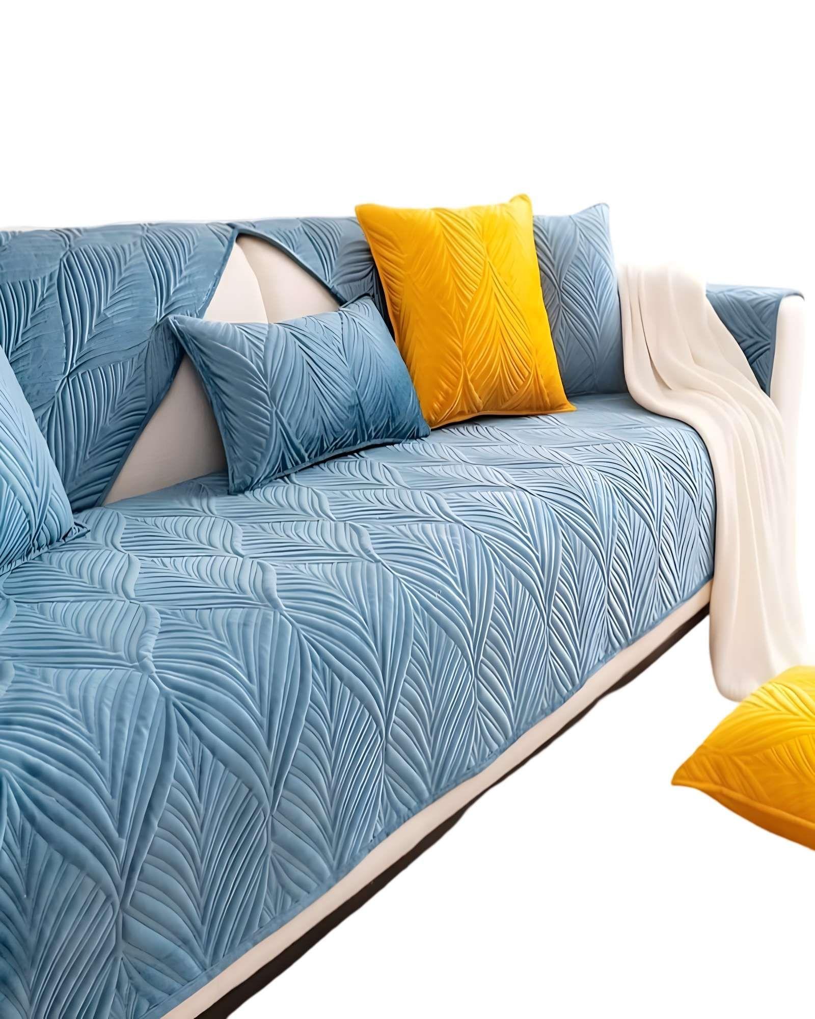 FUNDAS MAT PARA SOFA CON DISEÑO DE LINEAS CELESTE-1