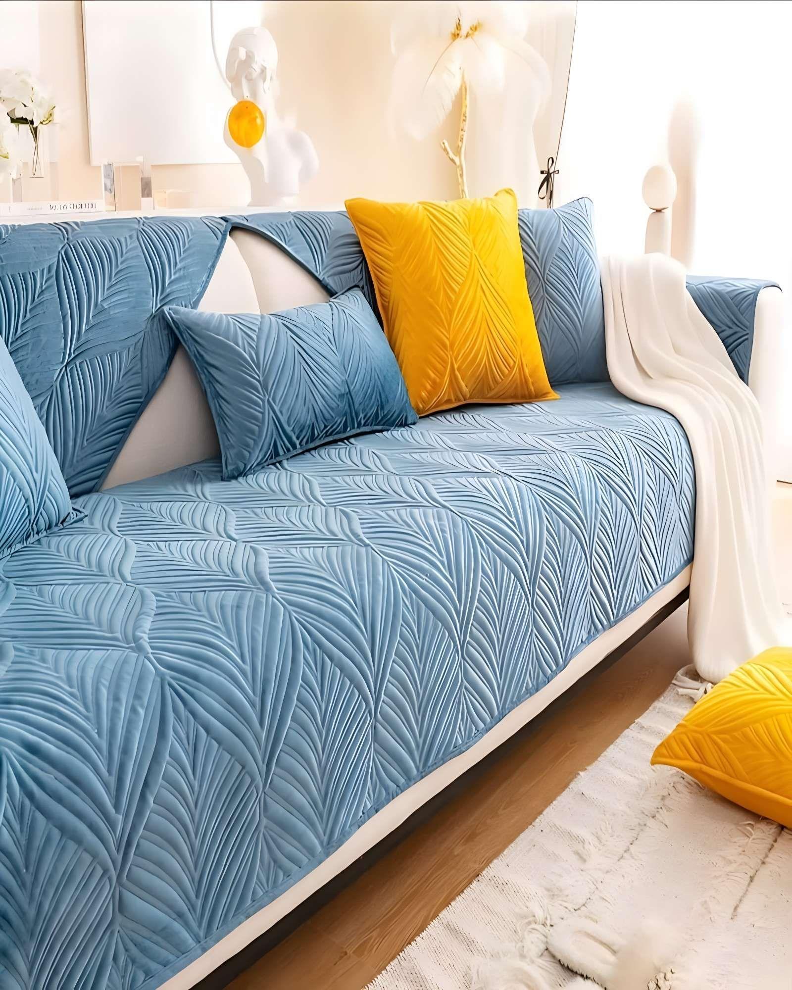 FUNDAS MAT PARA SOFA CON DISEÑO DE LINEAS CELESTE-3