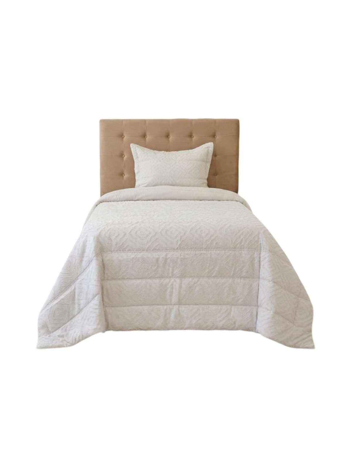 Plumón Nordicos 1.5 Plazas Diseño Geométrico + Funda blanco-2