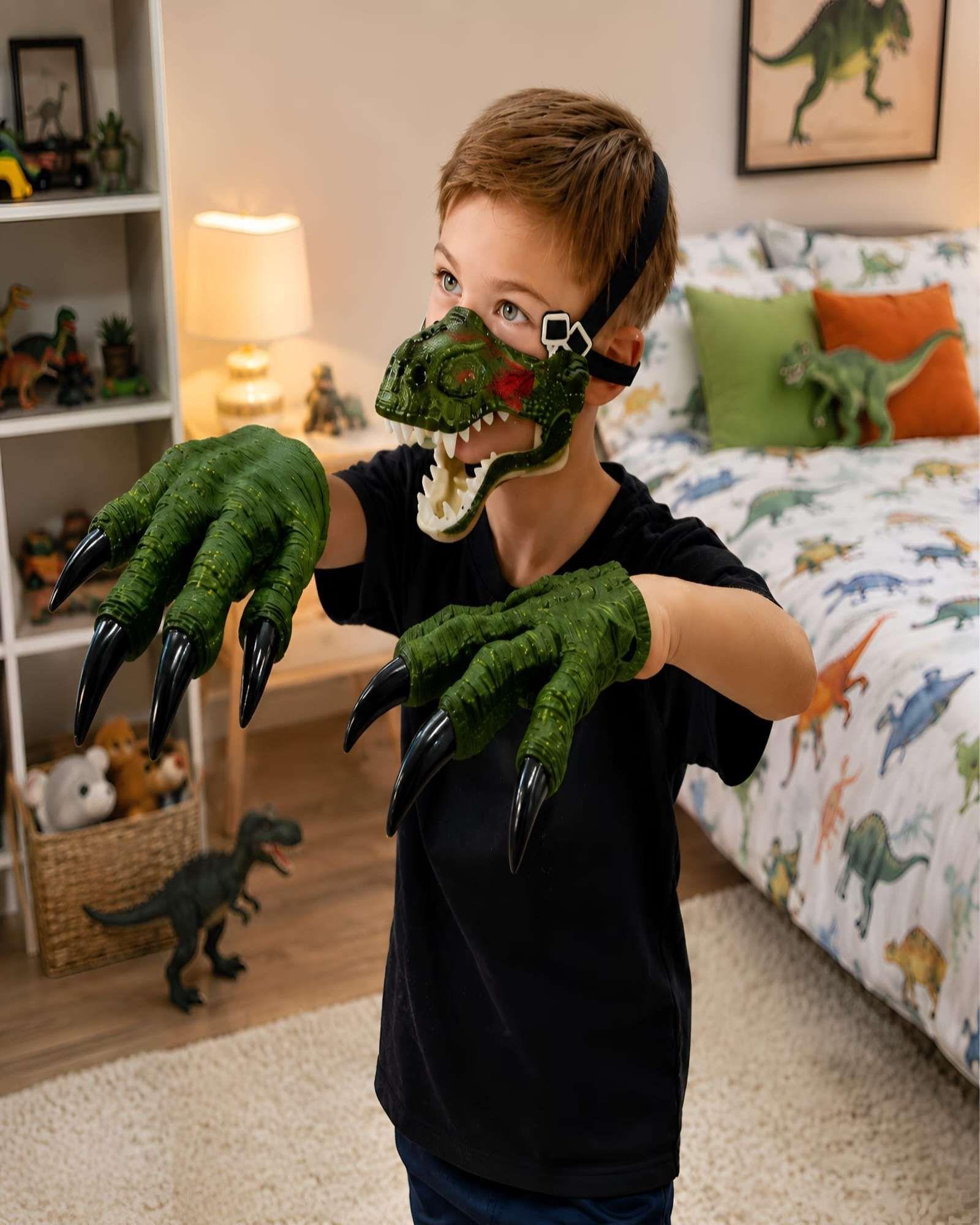 Set de Máscara y Garras de Dinosaurio Aventura Jurásica Interactiva-2