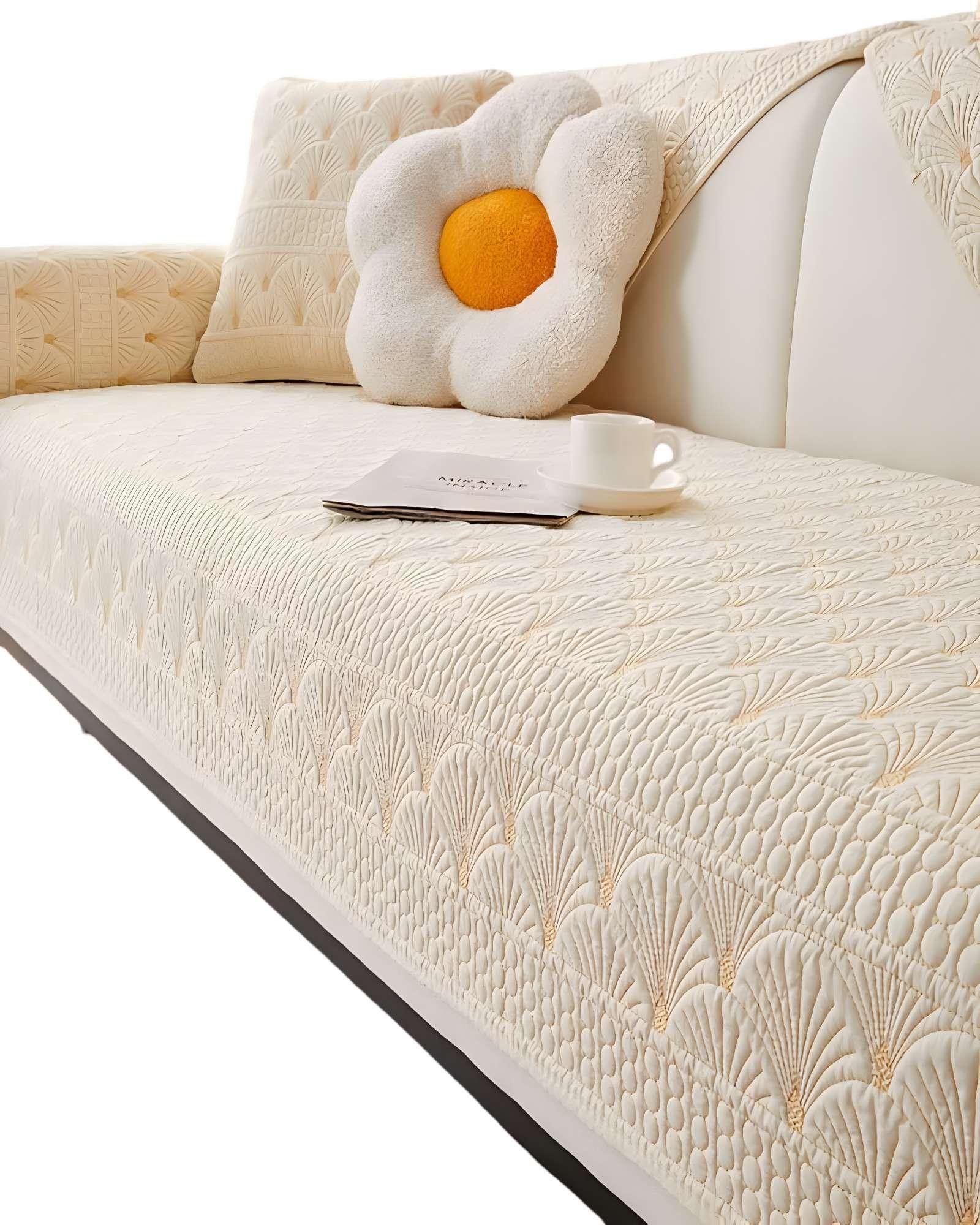 FUNDAS MAT PARA SOFA CON DISEÑO DE OSTRA BLANCO-0