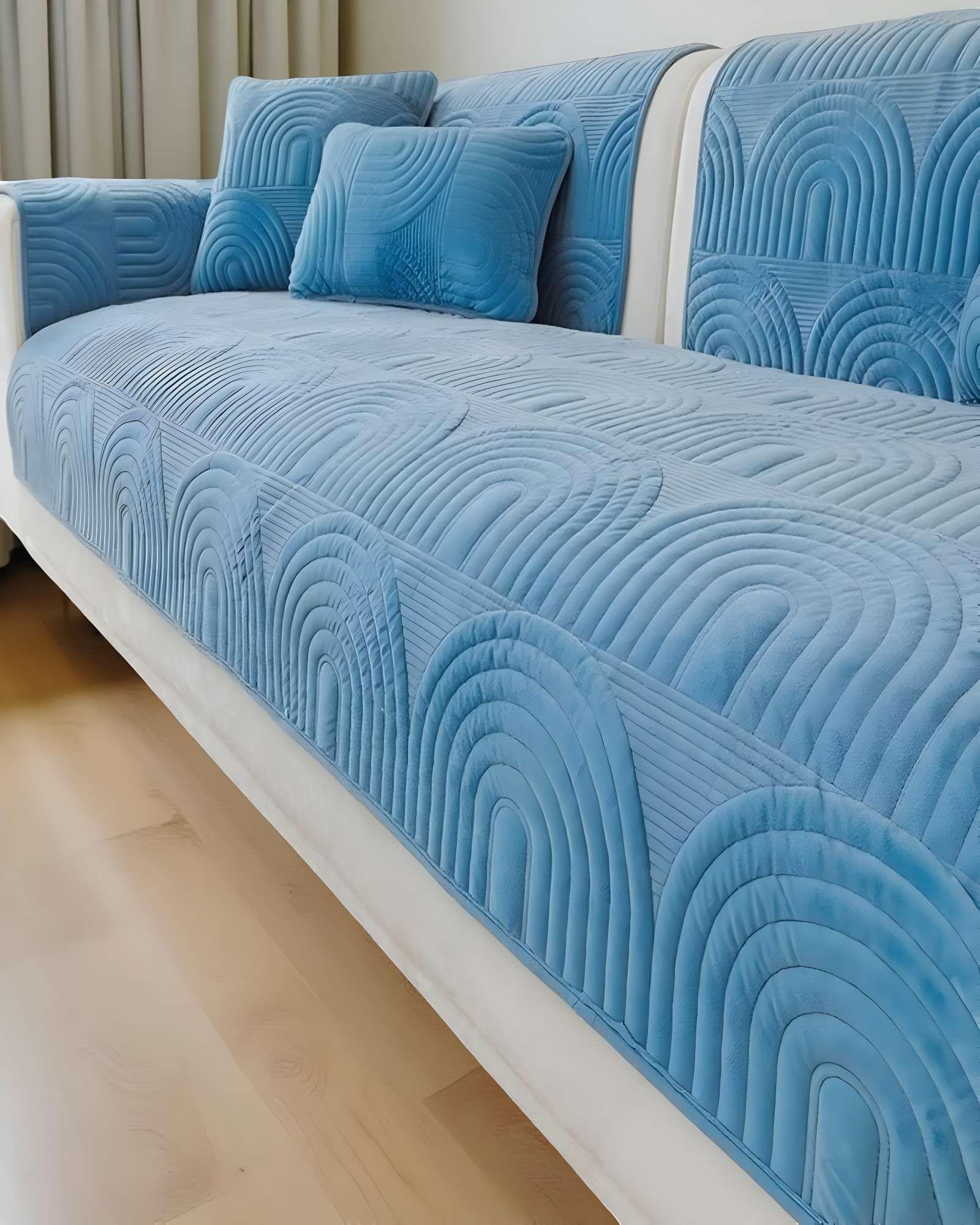 FUNDAS MAT PARA SOFA CON DISEÑO DE CURVAS CELESTE-2